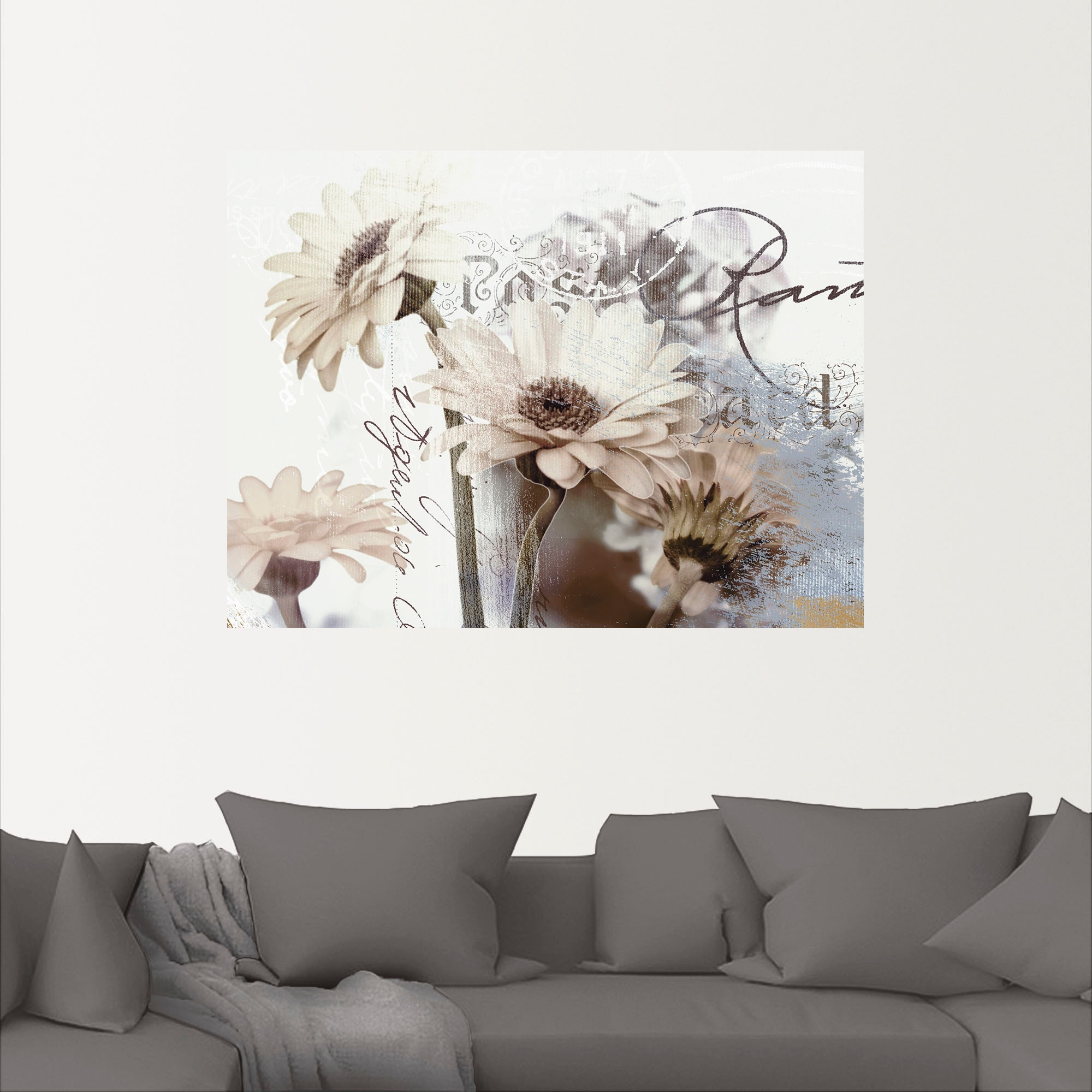 Artland Wandbild Leinwandbild, Poster »Gerberas_Detail«, in als Größen versch. bestellen oder Wandaufkleber bequem Blumenbilder, St.), (1