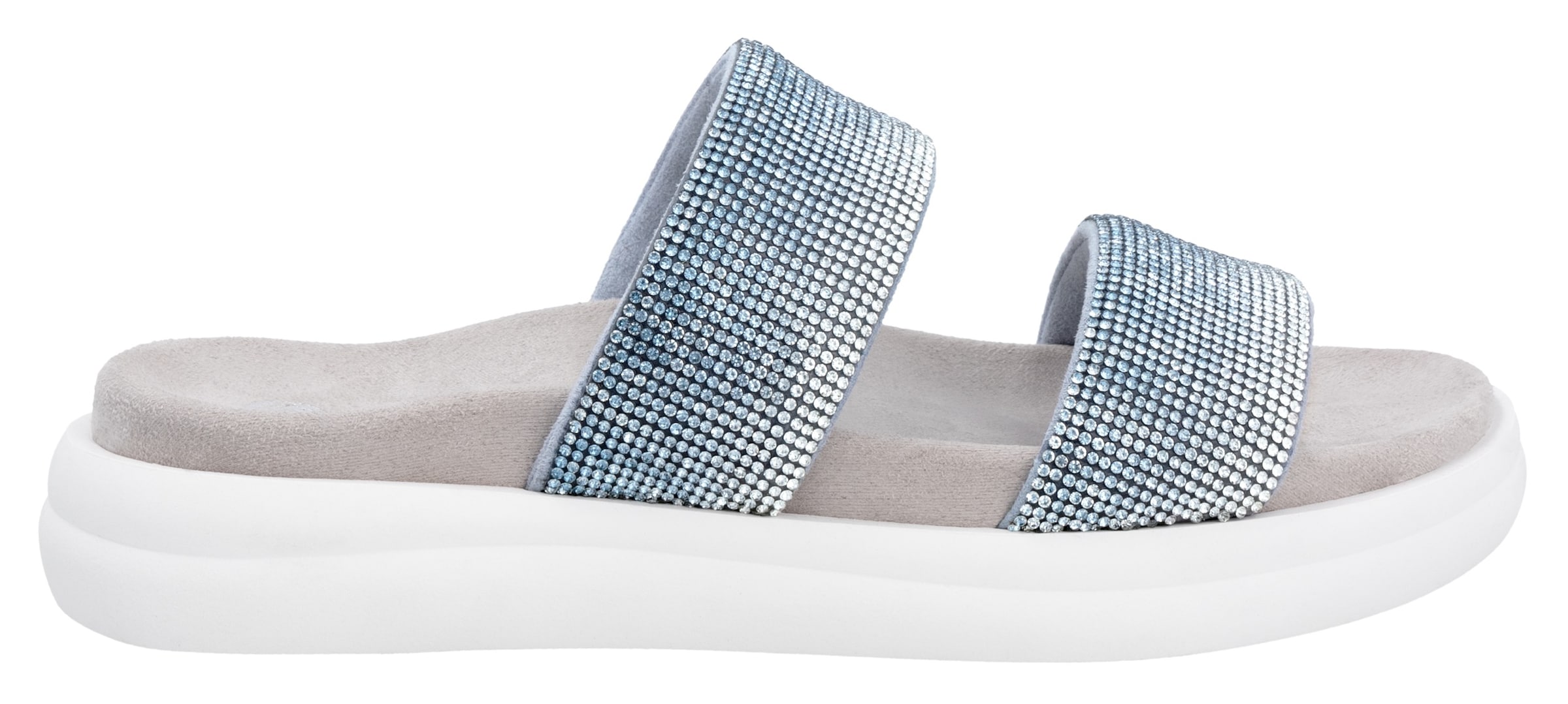 Remonte Pantolette, Plateau, Sommerschuh, Schlappen mit funkelenden Strasssteinen