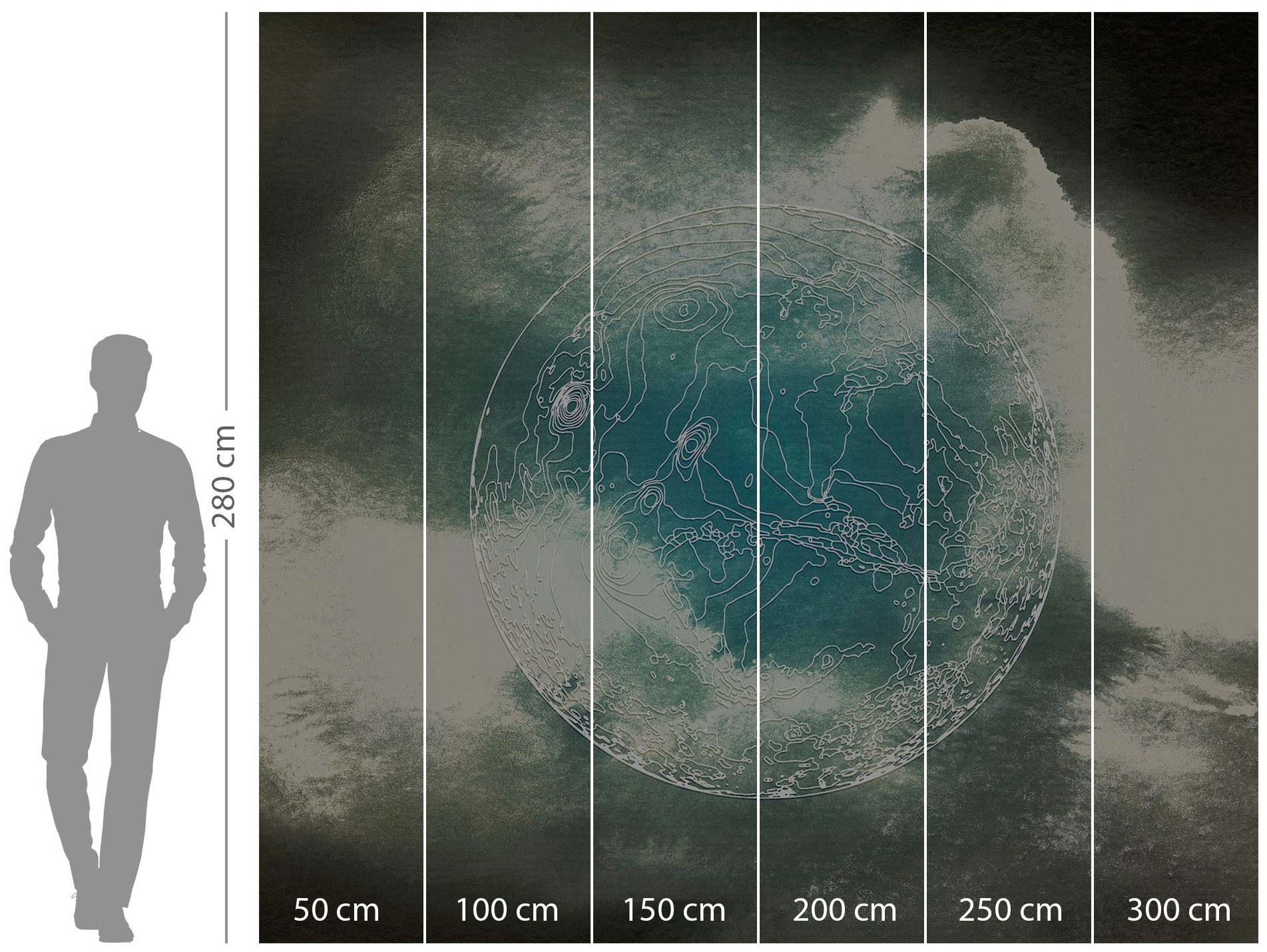 Komar Vliestapete »Digitaldruck Vlies -  Surreal Planet - Größe 300 x 280 cm« bedruckt glatt Kinderzimmer