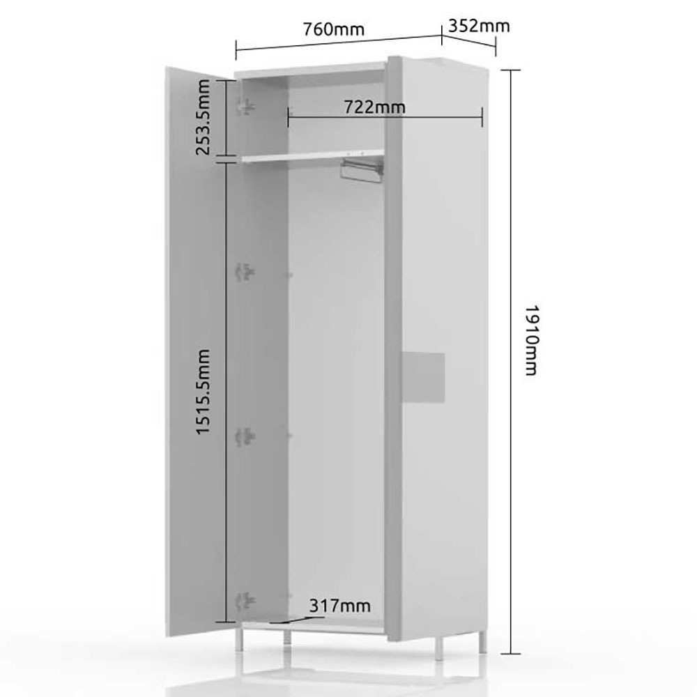 Places of Style Garderobenschrank »Onyx«, UV lackiert, mit Soft-Close-Funktion