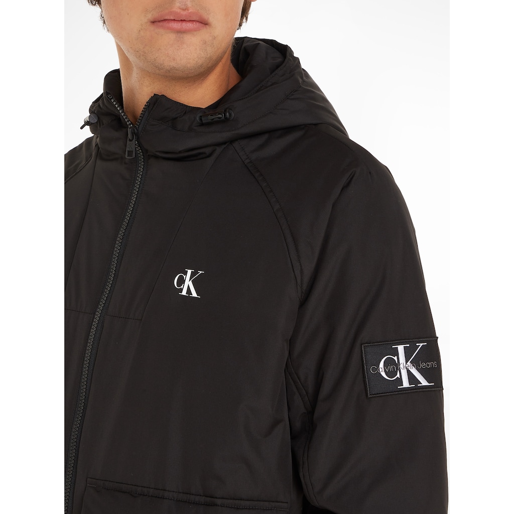 Calvin Klein Jeans Steppjacke »PADDED HOODED HARRINGTON«, mit Kapuze