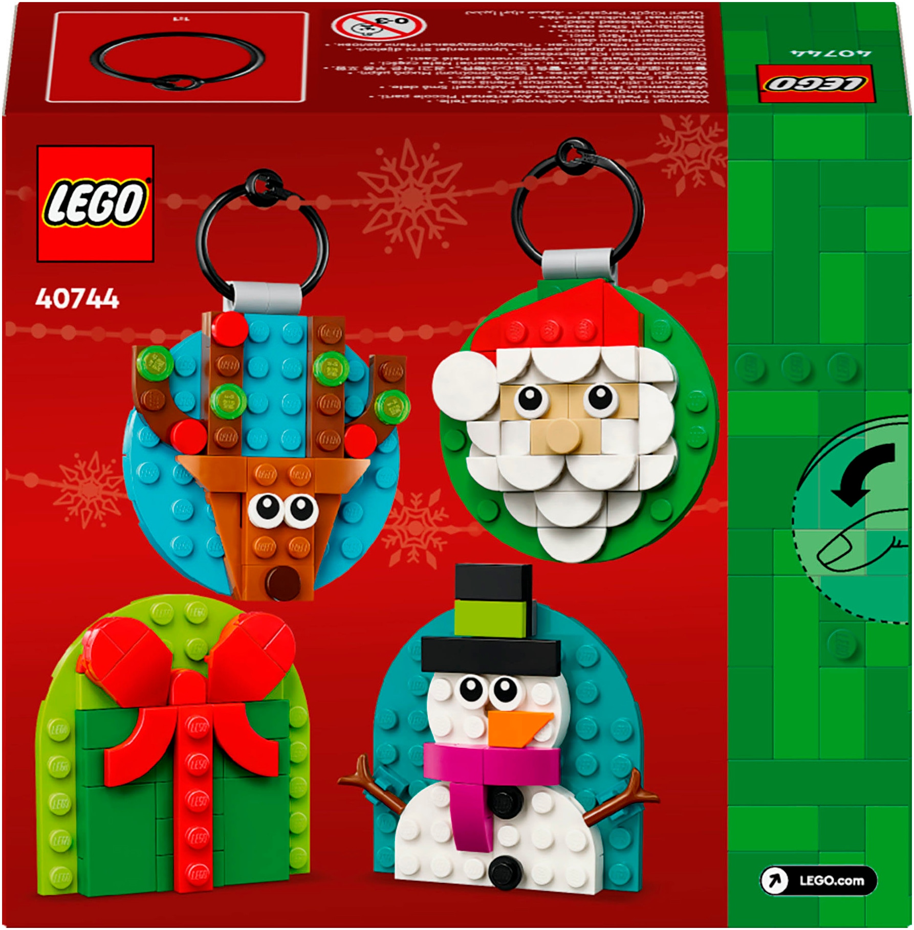 LEGO® Konstruktionsspielsteine »Verschiedene Christbaumanhänger (40744), LEGO Iconic« Made in Europe