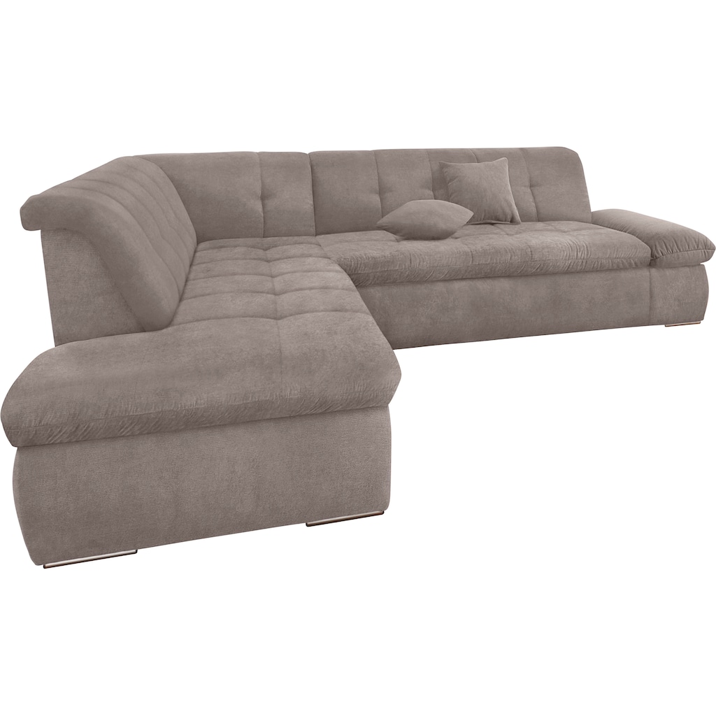 DOMO collection Ecksofa »NMoric incl. Zierkissen B/T/H: 273/216/80 cm L-Form«