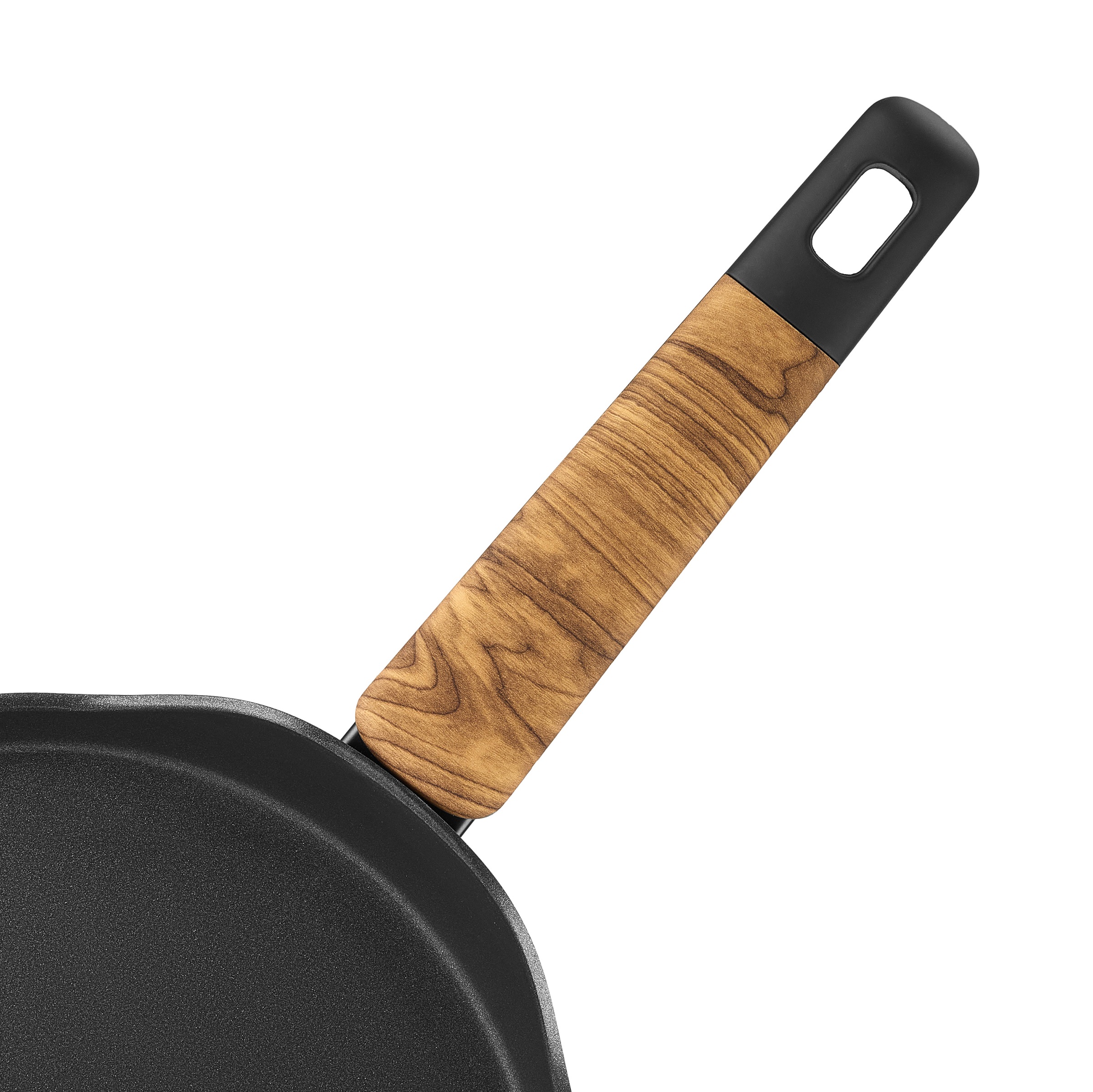 RESTO Kitchenware Crêpepfanne »MON Pfannkuchenpfanne Ø 24 cm mit Soft-Touch-Griff in Holzoptik« Aluminium 1 tlg. Induktion, für alle Herdarten geeignet