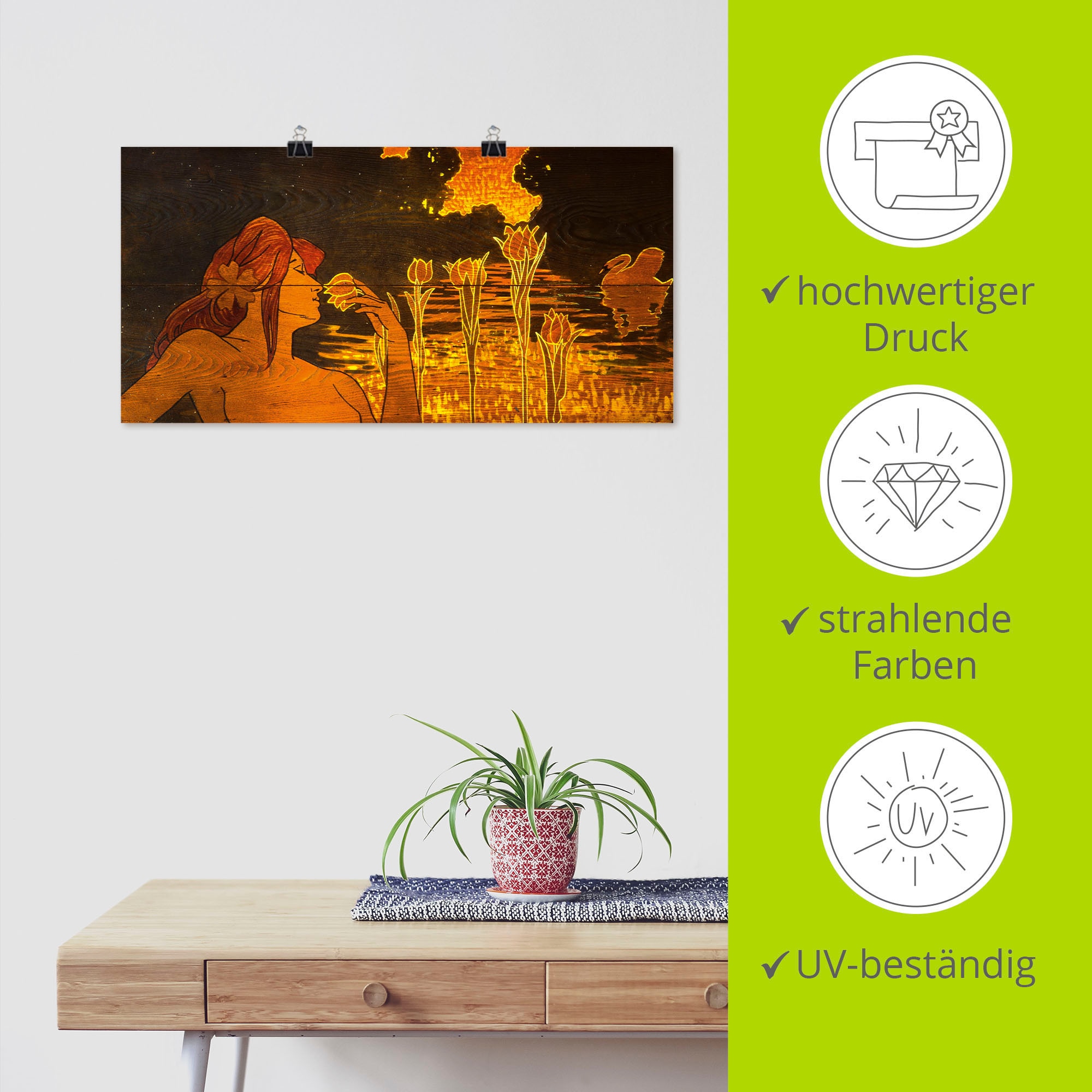 Artland Wandbild »Kreis des Lyzeums, auf St.), oder Frauen, Rechnung als Bilder II«, versch. Leinwandbild, Größen (1 von bestellen in Alubild, Barcelona Wandaufkleber Poster