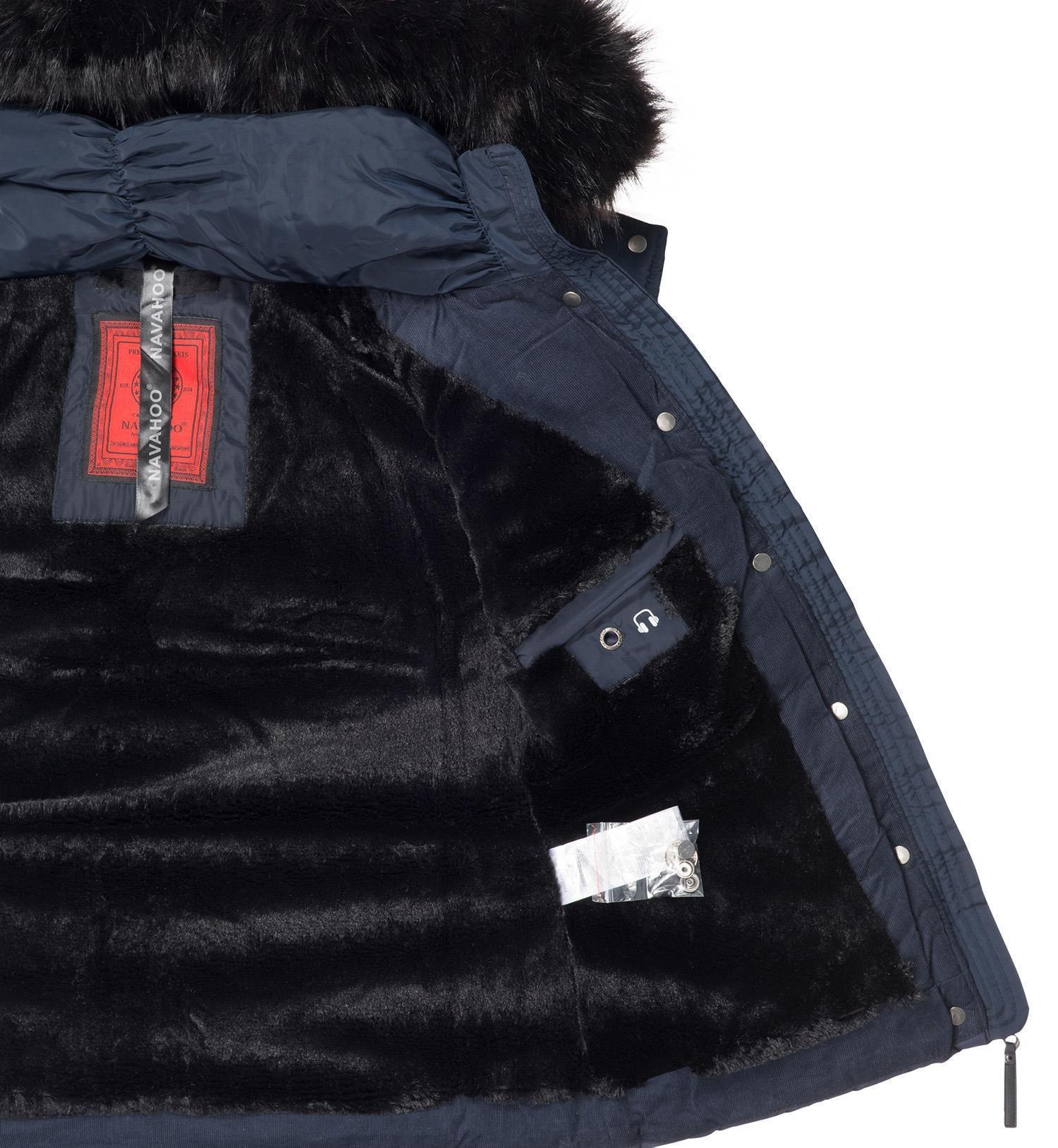 Navahoo Steppjacke »Navahoo Chloe warme Damen Winter Jacke Parka Mantel Stepp Kurzjacke gefüttert NEU B301«