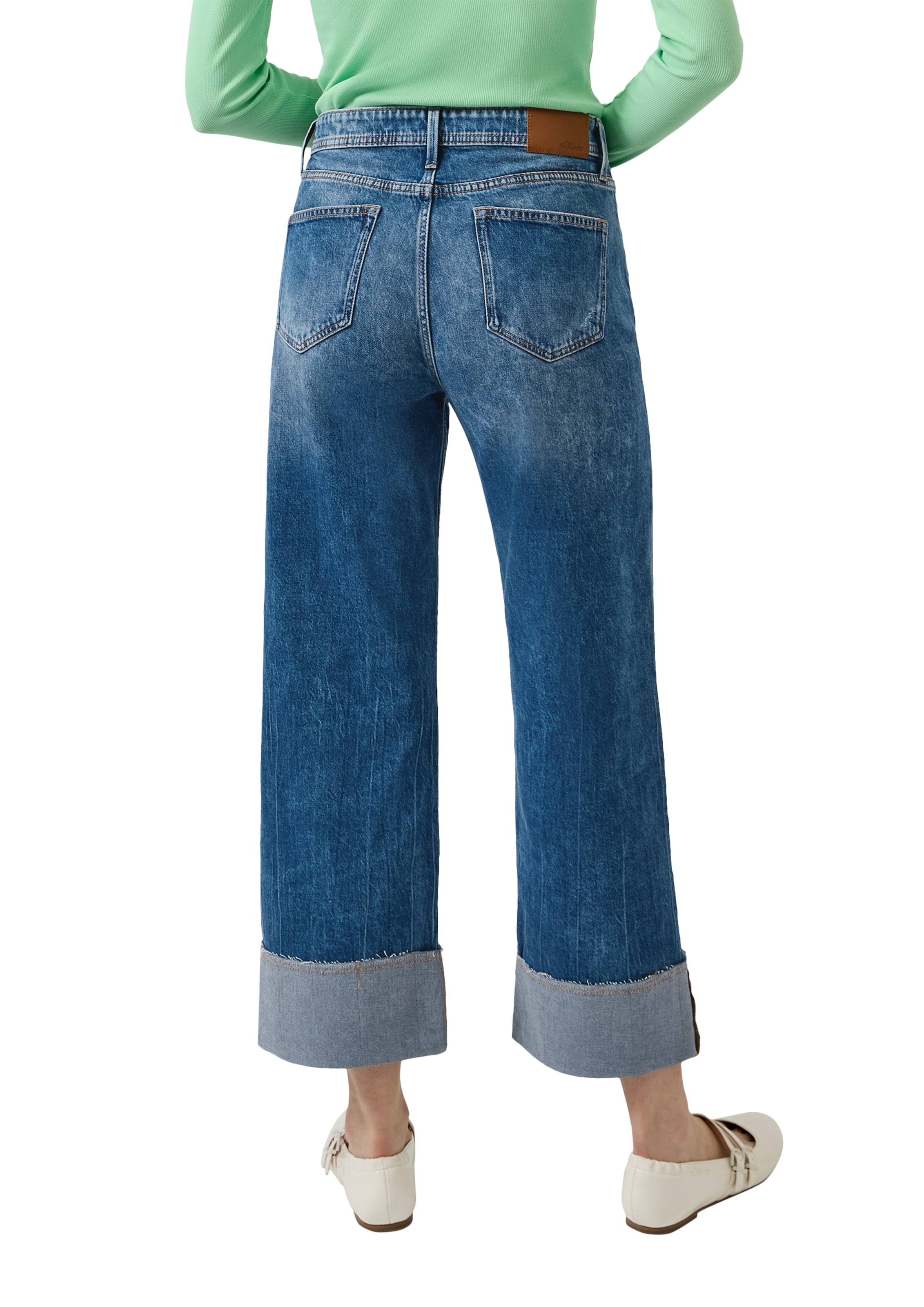 s.Oliver Bequeme Jeans mit Schlag und und Umschlag