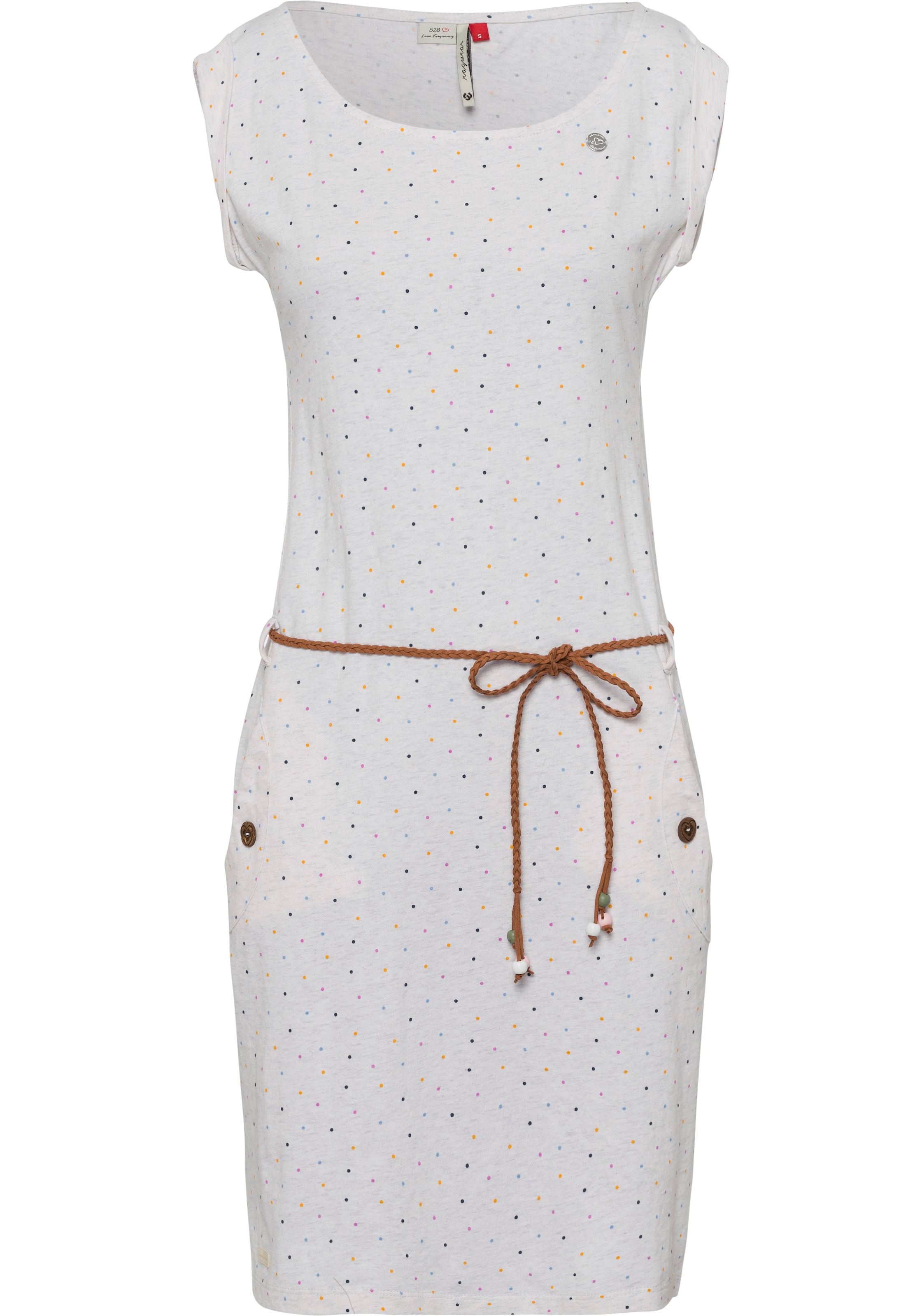 Ragwear Jerseykleid »TAGG DOTS«, (2 tlg., mit Bindegürtel)