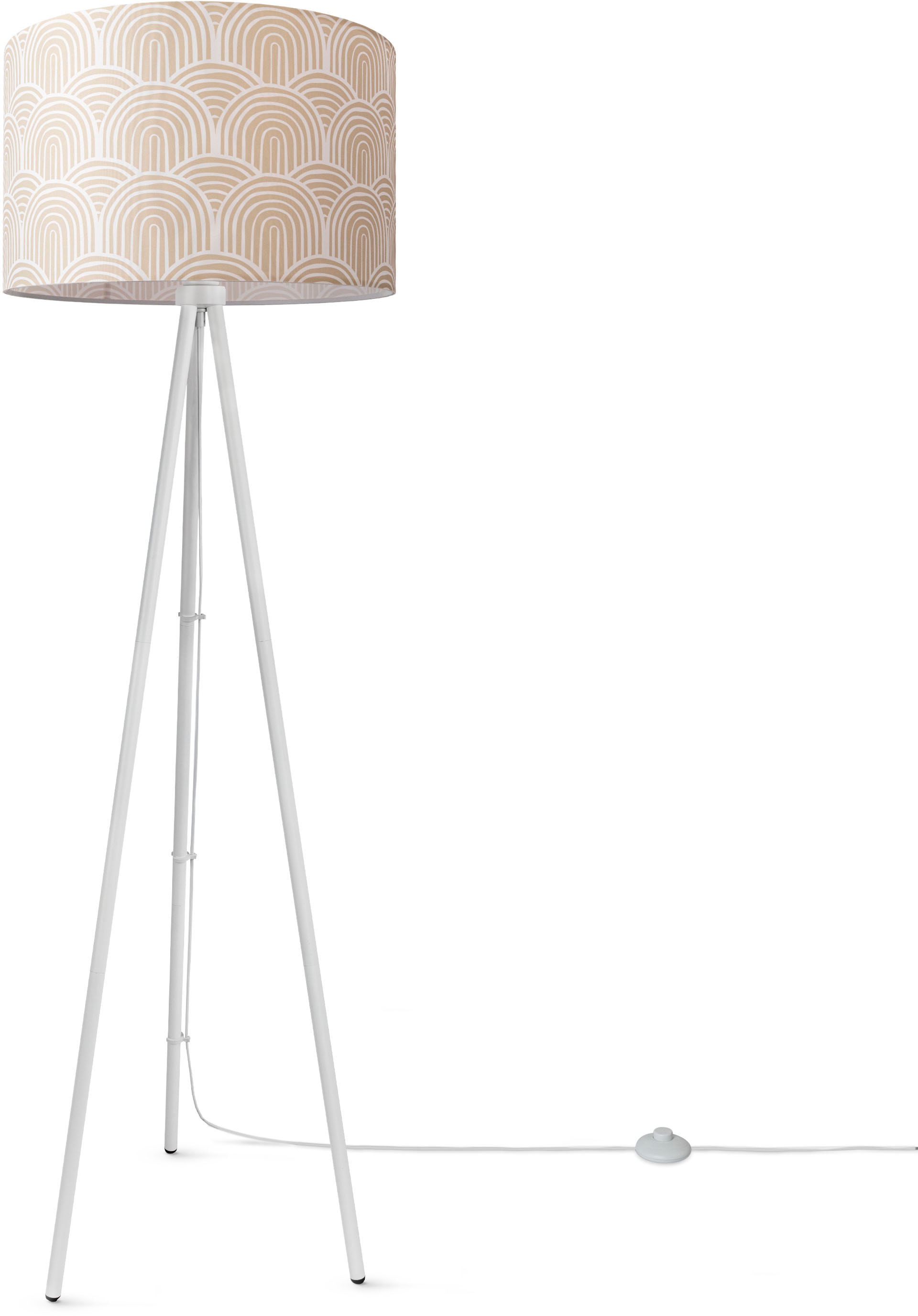 Paco Home Stehlampe »Trina Pillar«, mit XXL Jahren | Dreibein Stativ online Stehleuchte Mit 3 kaufen Stoffschirm Wohnzimmer Garantie Modern Uni
