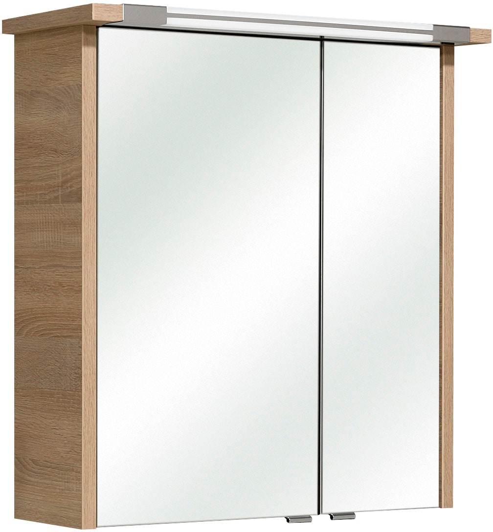 Saphir Badmöbel-Set »Quickset 382 5-teilig, Waschbeckenunterschrank mit LED-Spiegelschrank«, (11 St.), Hochschrank, Unterschrank, Hängeschrank, inkl. Türdämpfer, 8 Türen