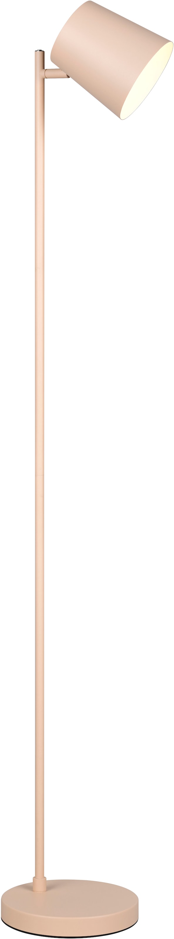 REALITY Leuchten LED Stehlampe »BLAKE, Akku Stehleuchte Indoor, mit USB-C Lade-Anschluss, Höhe 125 cm« LED-Board 1 Stk. Warmweiß Ø 20cm, mit 4-fach Touchdimmer, Leuchtenkopf schwenkbar, 4,5W 350 Lm