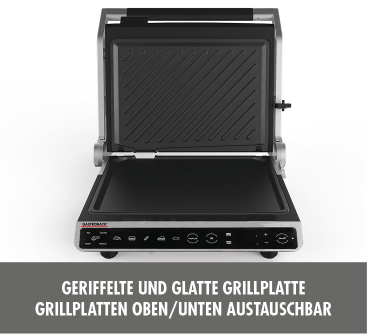 Gastroback Kontaktgrill »42542 Design BBQ Advanced Smart« 2000 W