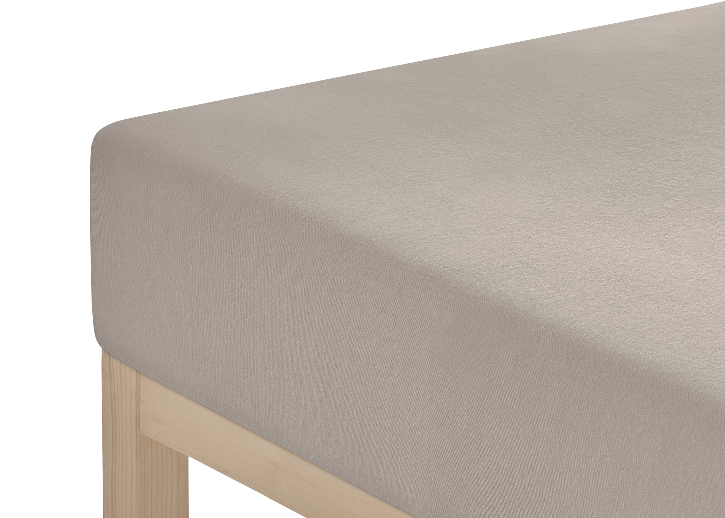 my home Spannbettlaken »Physalis Topper Basic, in Gr. 90x200, 140x200 oder 180x200 cm« Baumwolle, Matratzen bis 8 cm Höhe, Bettlaken, Spannbetttuch, Laken