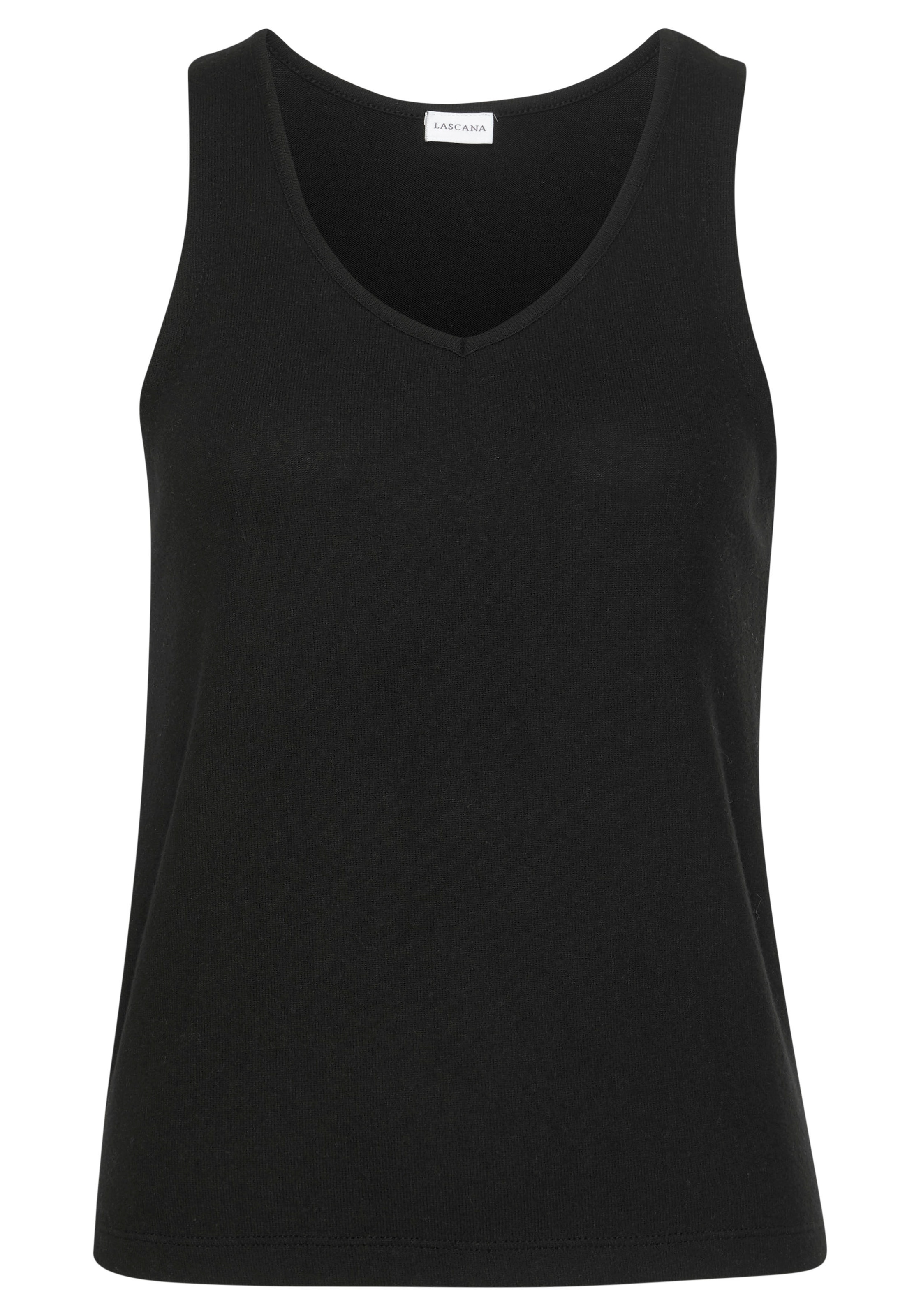 LASCANA Stricktop, mit breiten Trägern, Loungewear