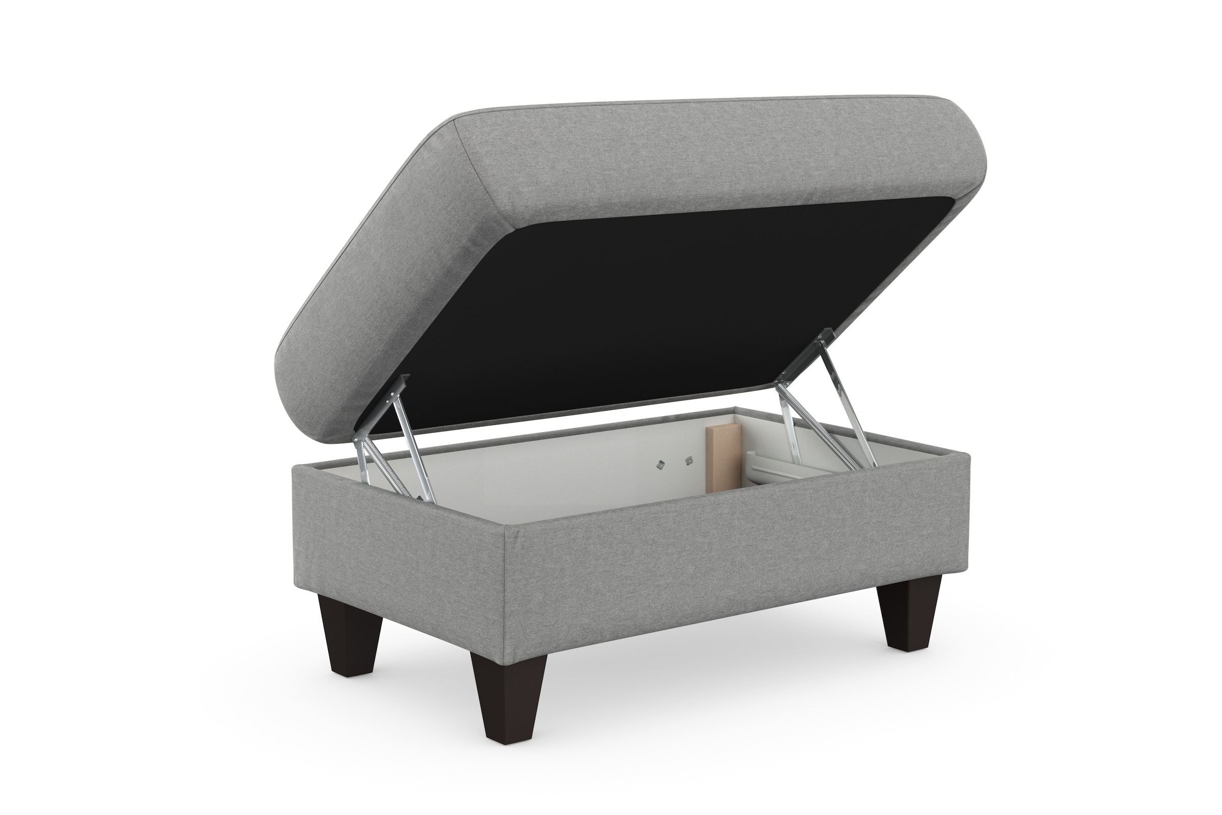 sit&more Stauraumhocker »Farö«, mit Stauraum und Federkern und wengefarbenen Füßen