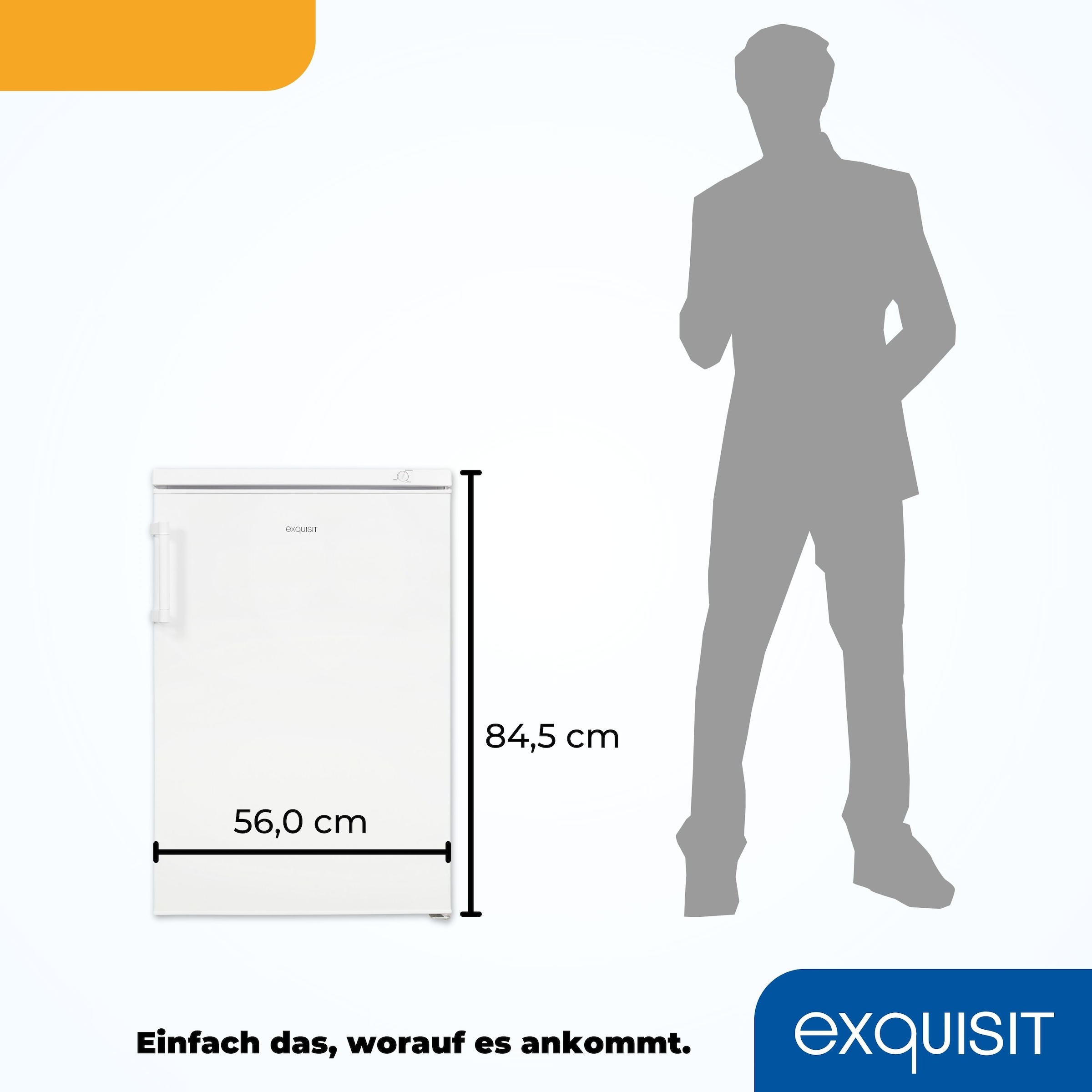 exquisit Gefrierschrank »GS81-H-010E«, 84,5 cm hoch, 56 cm breit, 85 L Volumen, 4 Sterne Gefrieren