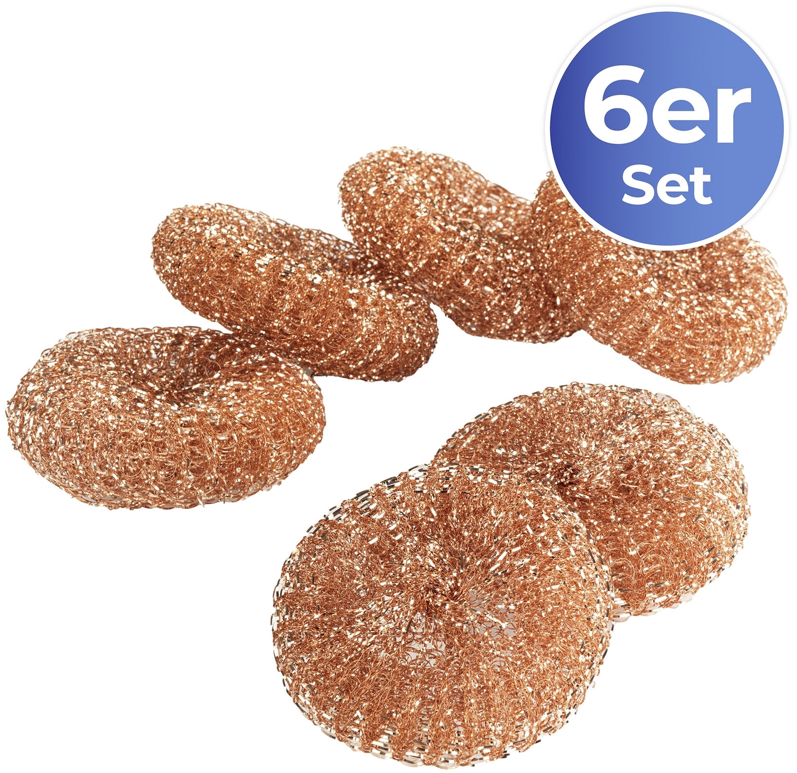 Maximex Reinigungsschwamm »Kupfer-Putzlinge« entfernen hartnäckigen Schmutz, Eingebranntes und Rost, rostfrei