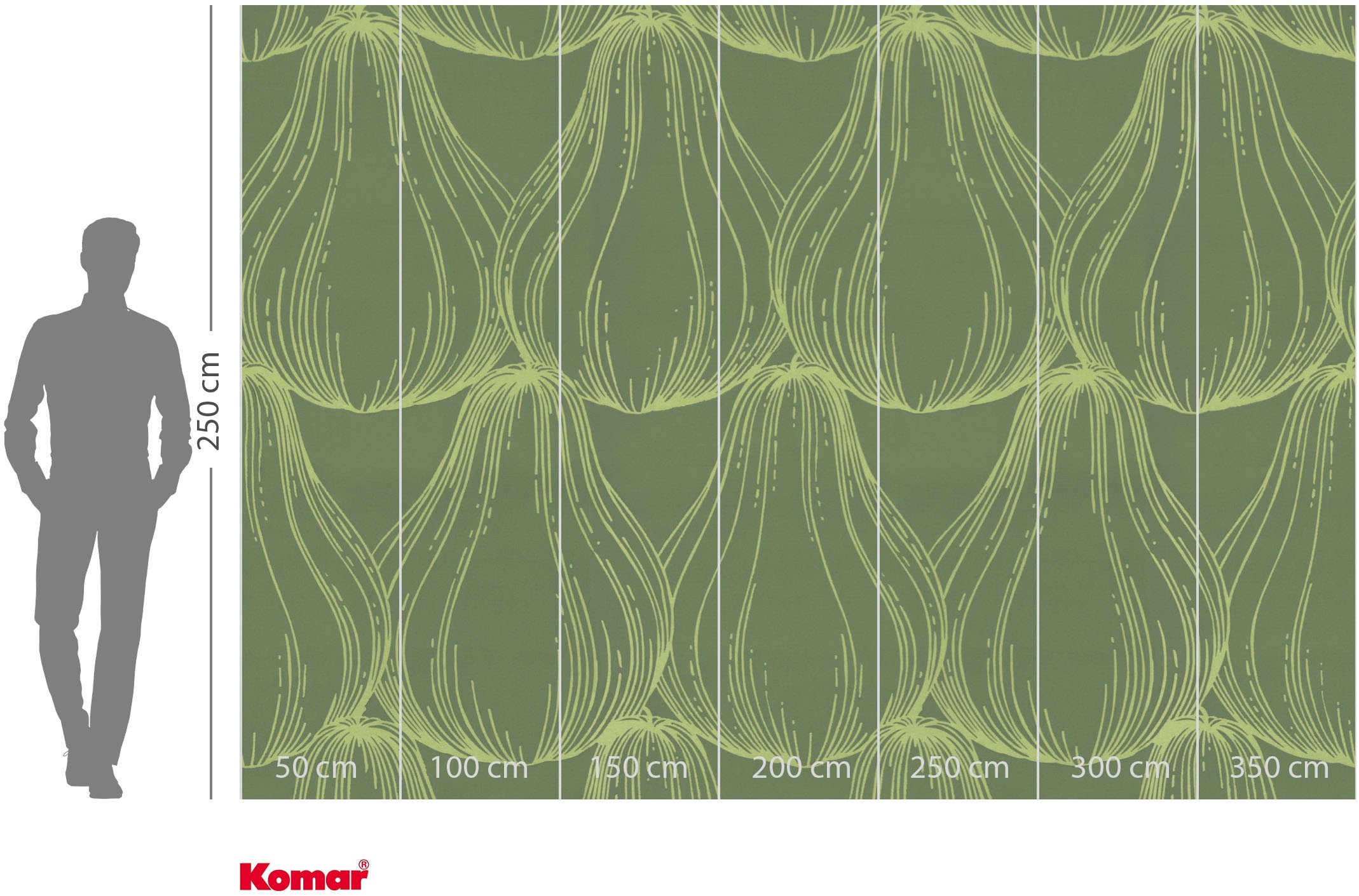 Komar Fototapete »Vlies Fototapete - Pear Drops - Größe 350 x 250 cm« Motiv | bedruckt glatt