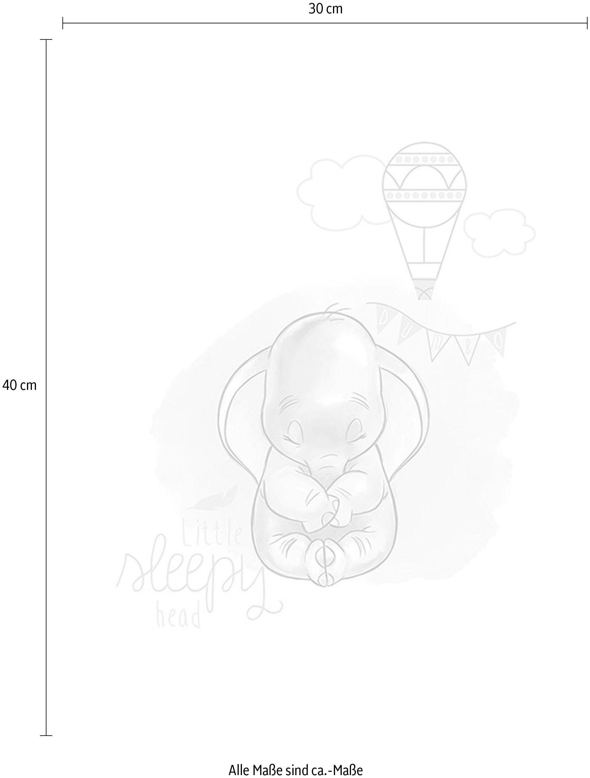 Komar Bild »Dumbo Sleepy«, Disney, (1 St.), Wandbild zur Dekoration im Kinderzimmer - ohne Rahmen