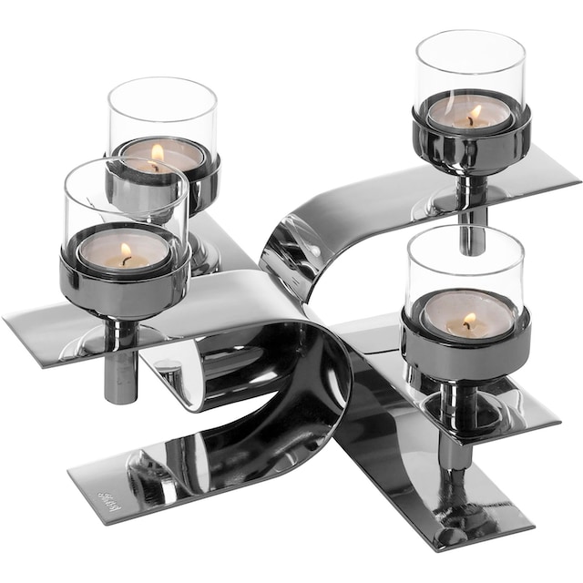 Fink Kerzenhalter »PASSIONA, Adventsleuchter«, (1 St.), Teelichthalter mit  Glaseinsatz, 4-flammig auf Raten kaufen