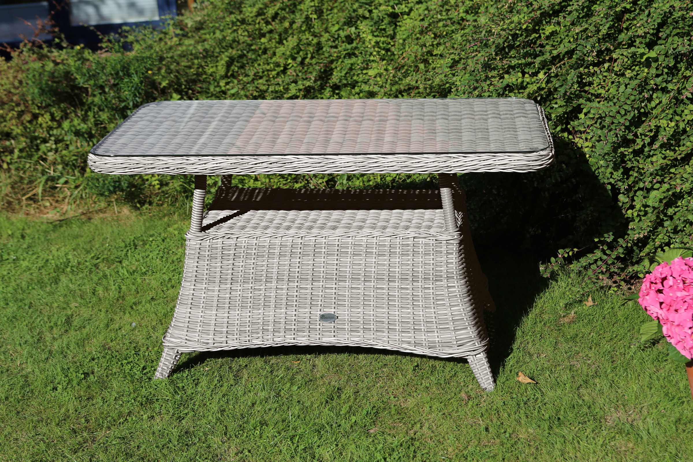 Destiny Gartenlounge-Set »MERANO«, (11 tlg., 1x 2er Sofa, 2x Sessel, 1x Tisch, inkl. Auflagen), Aluminium, Polyrattan