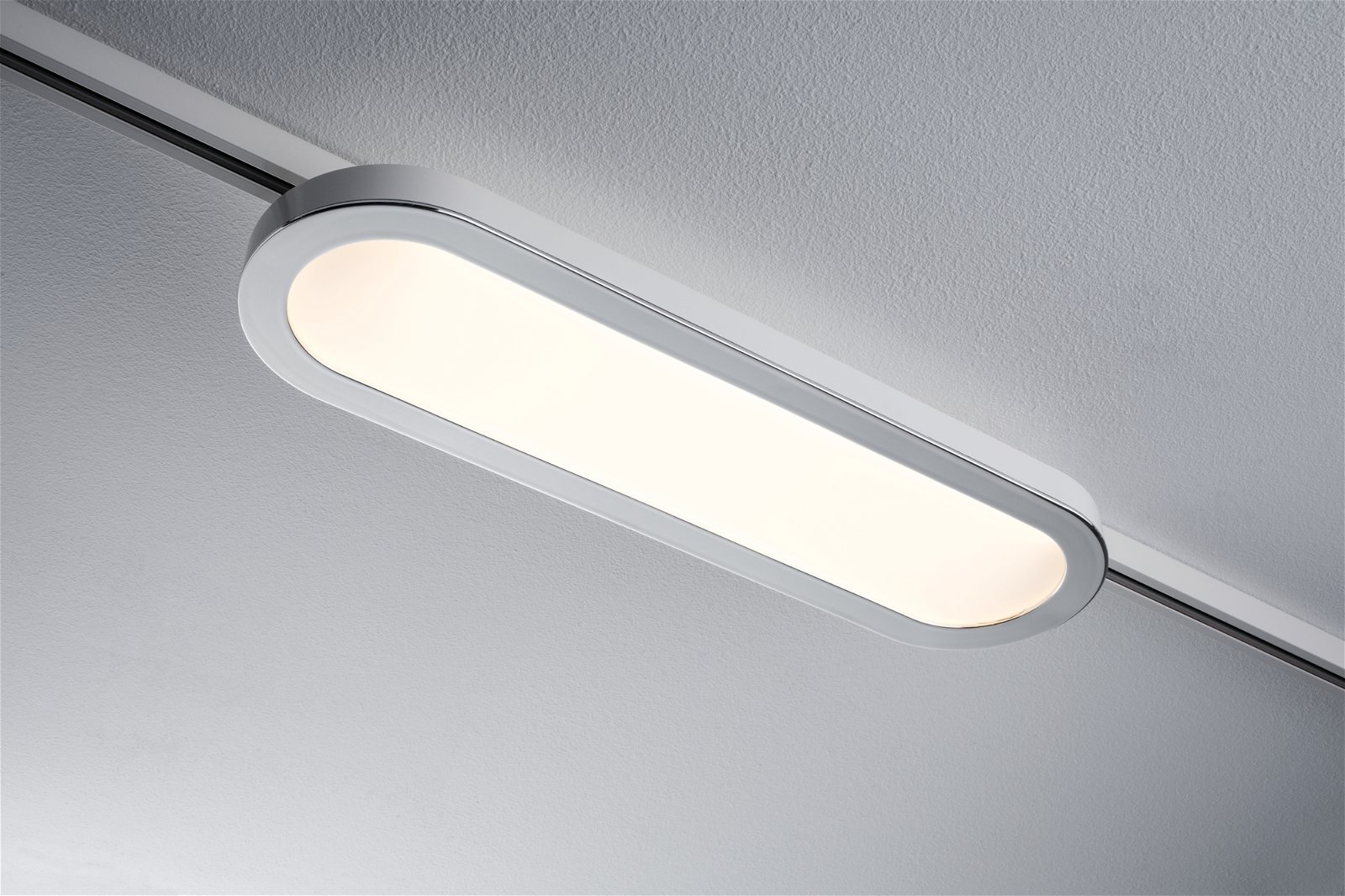 Paulmann Schienensystem-Leuchten »URail Panel Loop  480lm 7W 2700K 230V Chrom matt, Chrom 7W« LED-Modul 1 Stk. Warmweiß Einzelspot, dimmbar