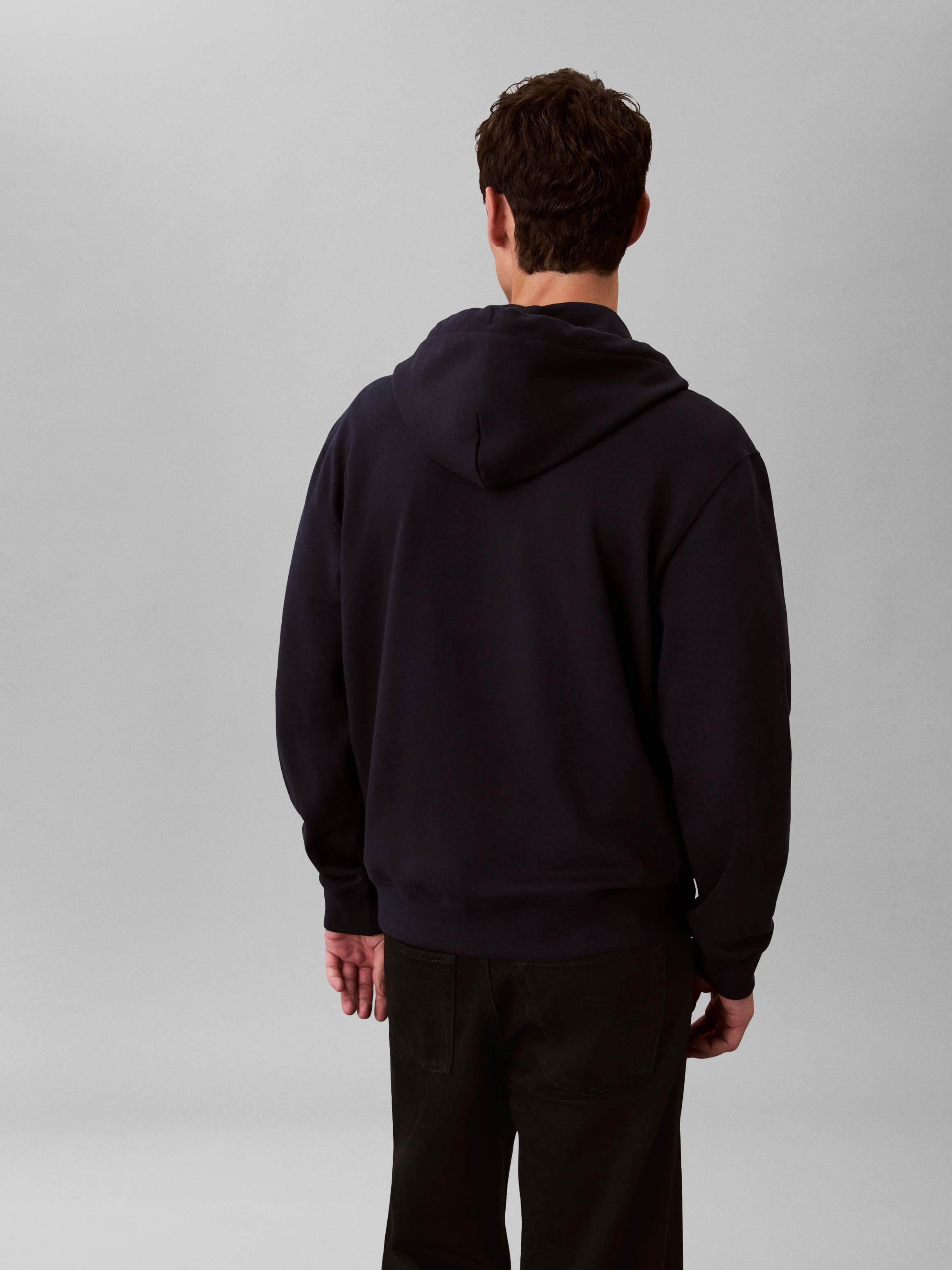 Calvin Klein Jeans Kapuzensweatshirt »LS EU 350TERRY MONOGRAM FZ HOODI«, Mit Rundhalsausschnitt, regular fit
