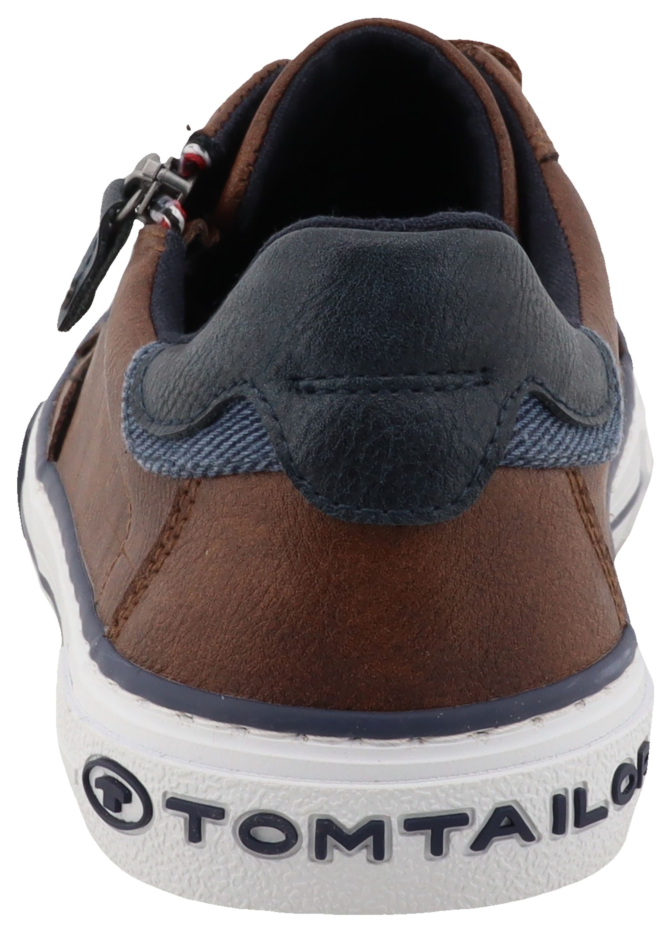 TOM TAILOR Sneaker  Freizeitschuh, Halbschuh, Schnürschuh mit Außen-Reißverschluss