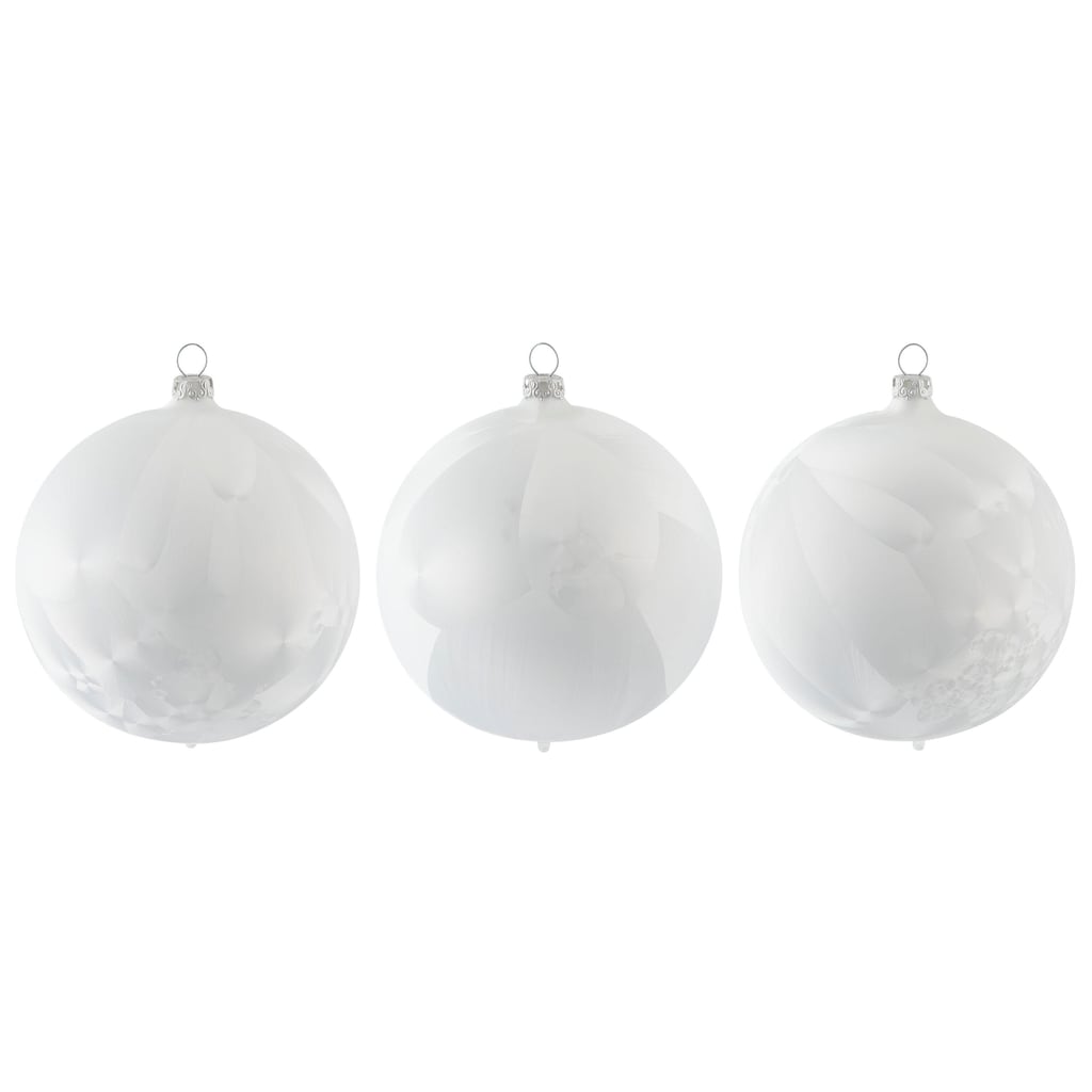 andas Weihnachtsbaumkugel »Lykka, Weihnachtsdeko, Christbaumschmuck, Christbaumkugeln Glas«, (Set, 3 St.), mundgeblasen, Ø 10 cm