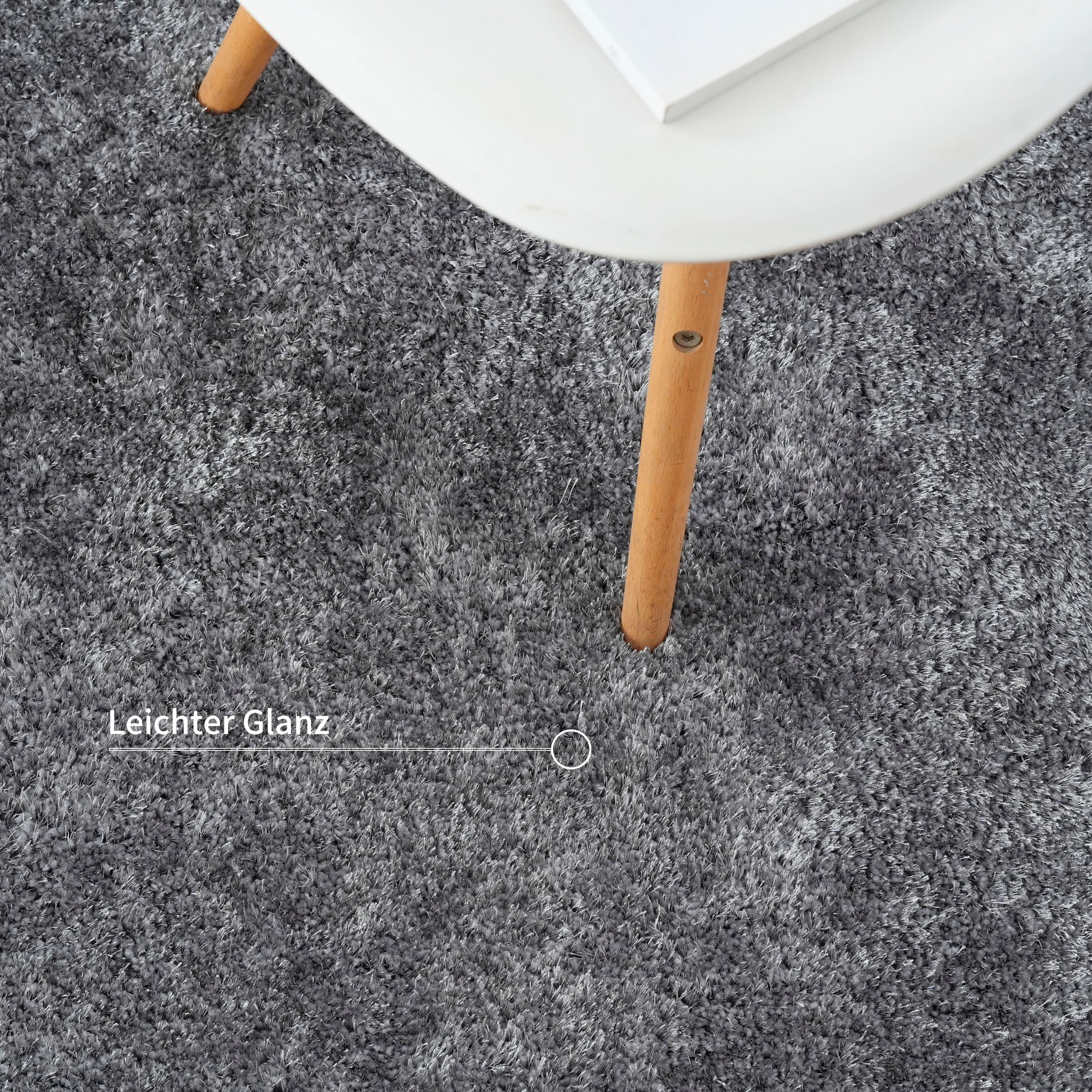 my home Hochflor-Teppich »Dana light, besonders weich, Mikrofaser Teppiche«, rechteckig, 25 mm Höhe, uni, leichter Glanz, Wohnzimmer, Schlafzimmer, Esszimmer