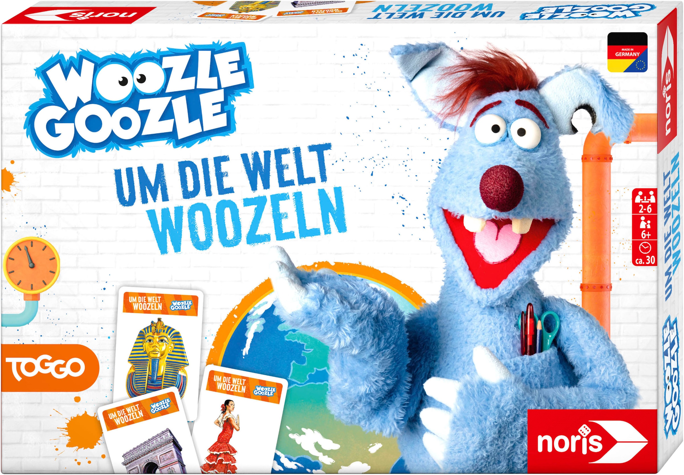 Spiel »Wooozle Goozle, Um die Welt woozlen!«, Made in Germany