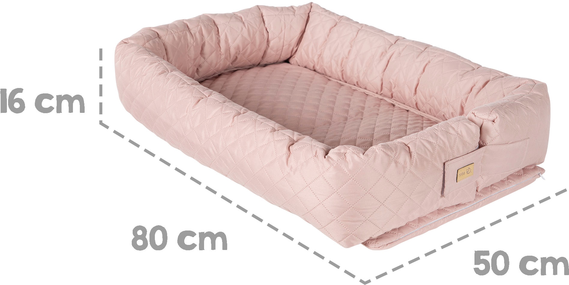 roba® Kuschelnest »Babylounge, Style, rose/mauve« 3in1