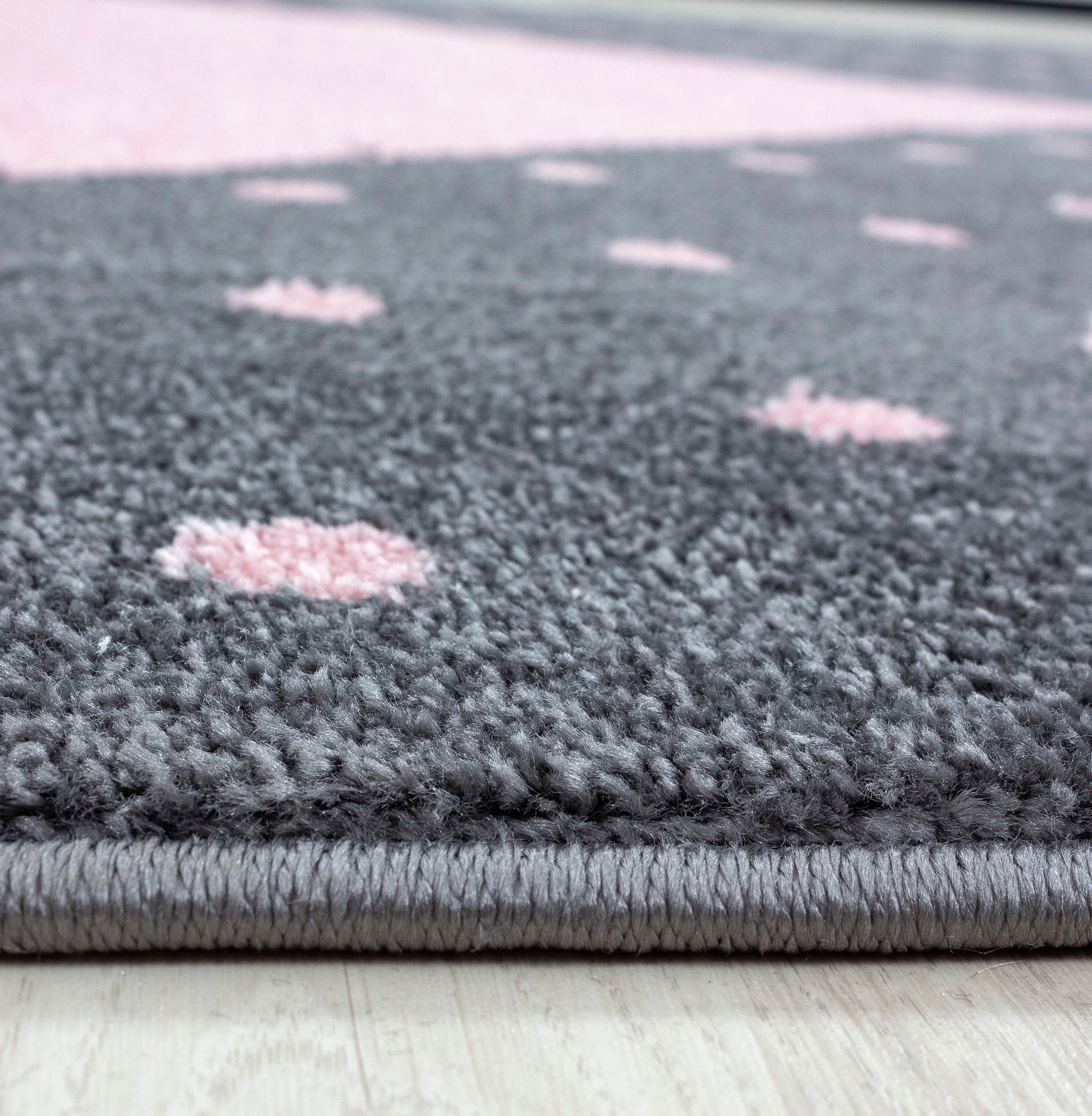Ayyildiz Teppiche Kinderteppich »Bambi 830«, rechteckig, 11 mm Höhe, auch in rund, Herz Motiv, Kurzflor