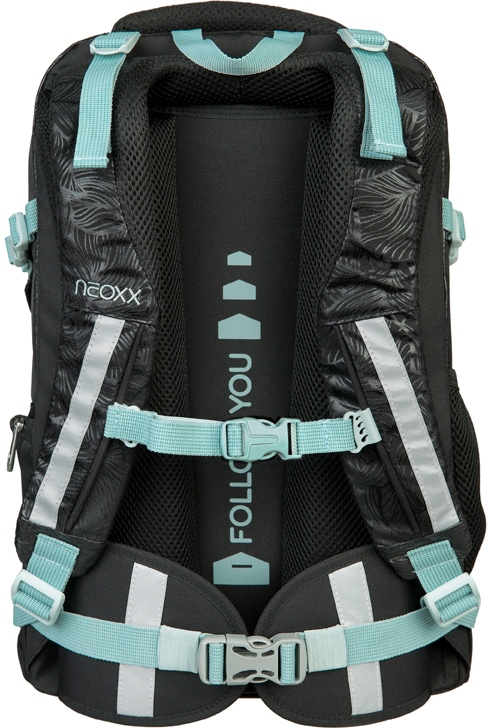 neoxx Schulrucksack »Active, Queen of the Nite«, reflektierende Details, aus recycelten PET-Flaschen