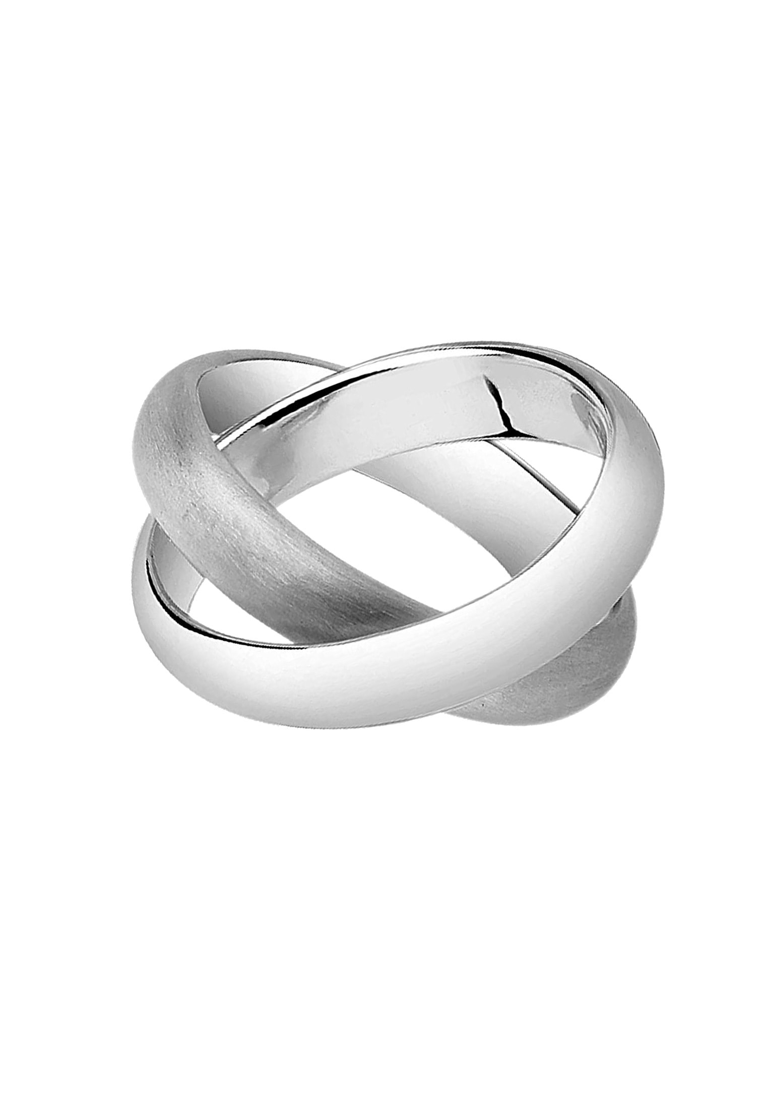 Nenalina Silberring »Ring Wickelring Basic Gebürstet Verschlungen 925 Silber«