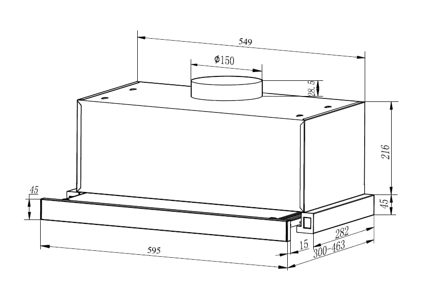 BEKO Unterbauhaube »HNT61520XH«