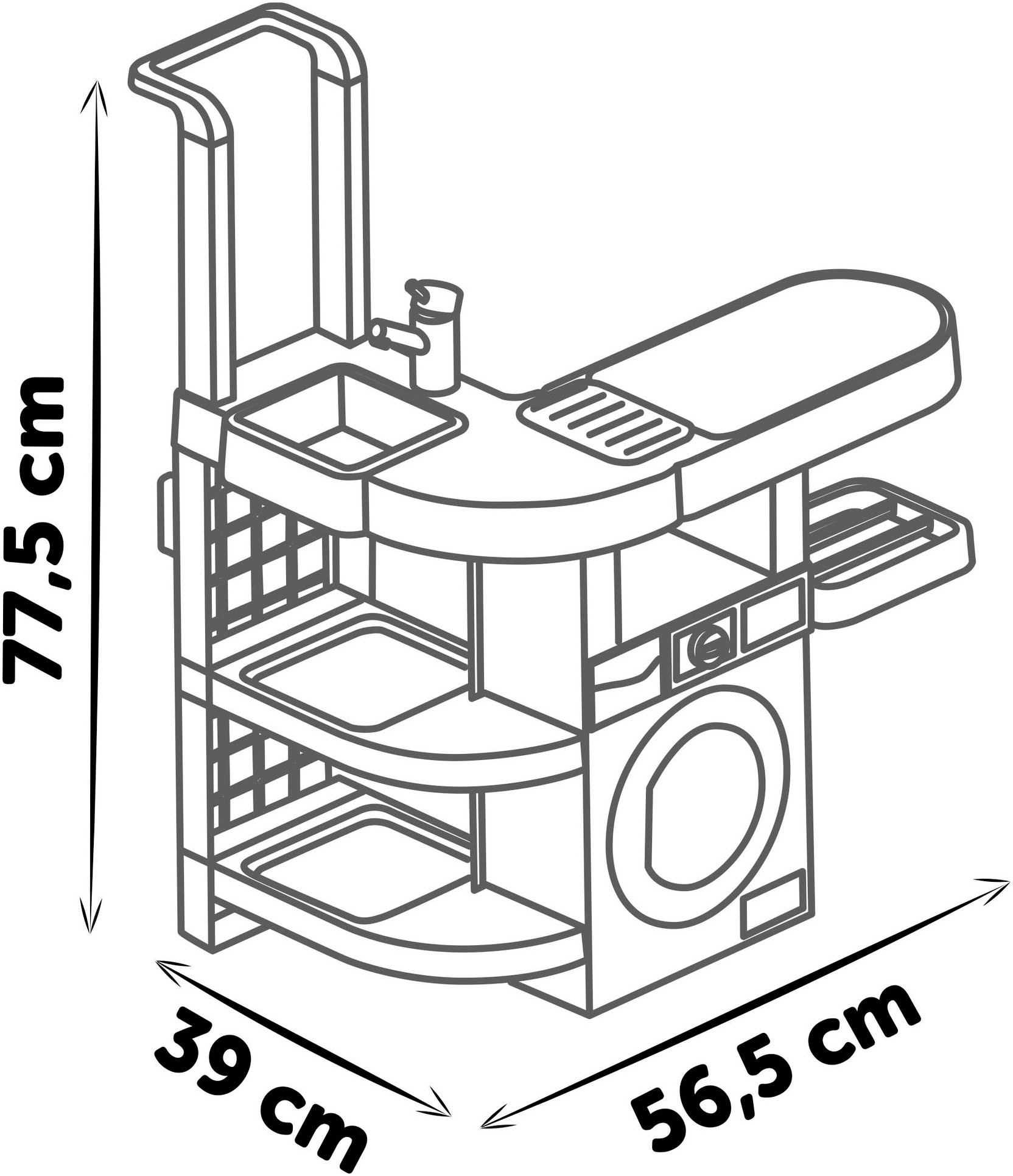 Smoby Kinder-Waschmaschine »Rowenta Haushalts-Set, Waschsalon«, Made in Europe