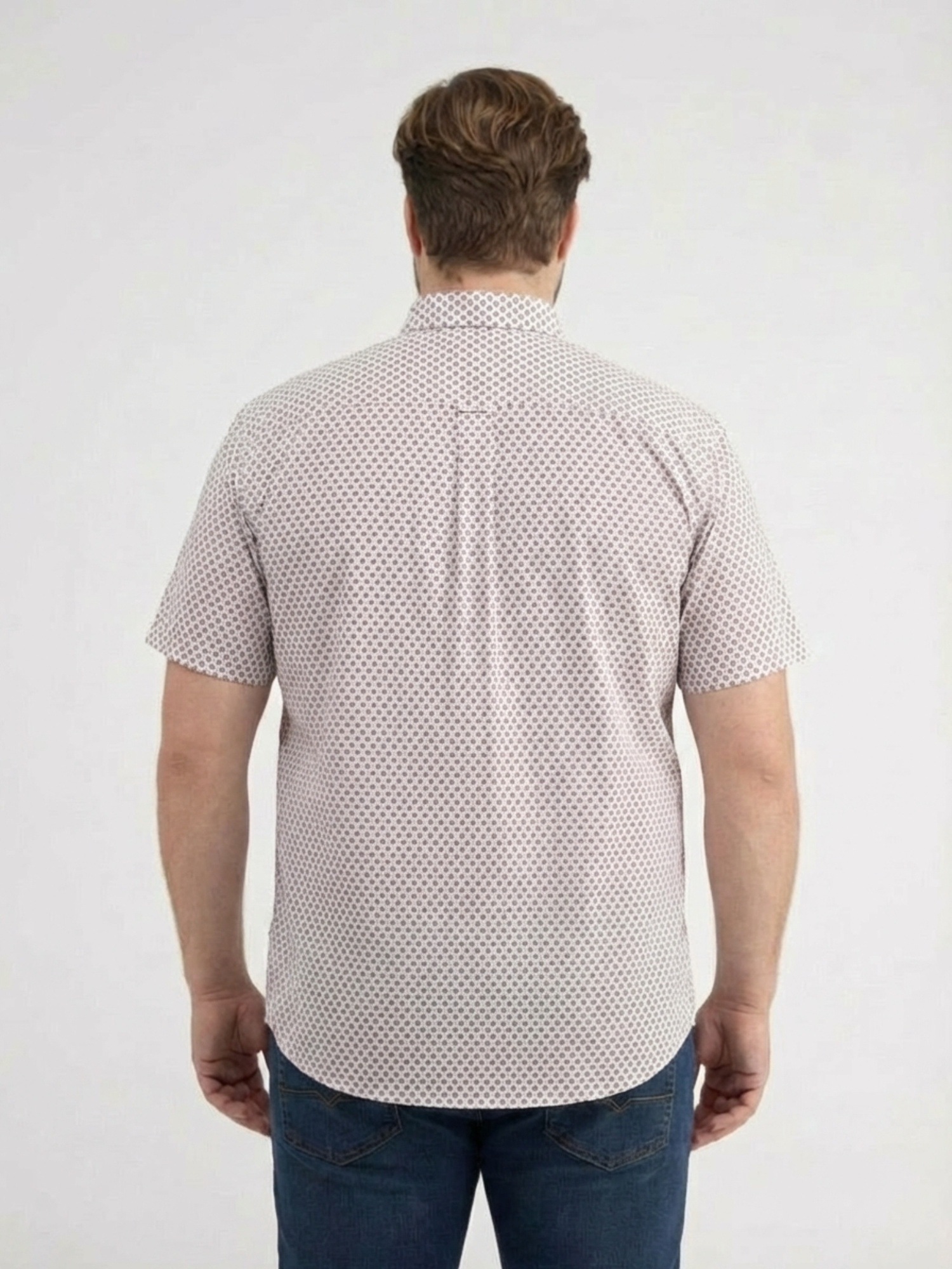 LERROS Kurzarmhemd »Kurzarmhemd mit geometrischem Print, große Größen«
