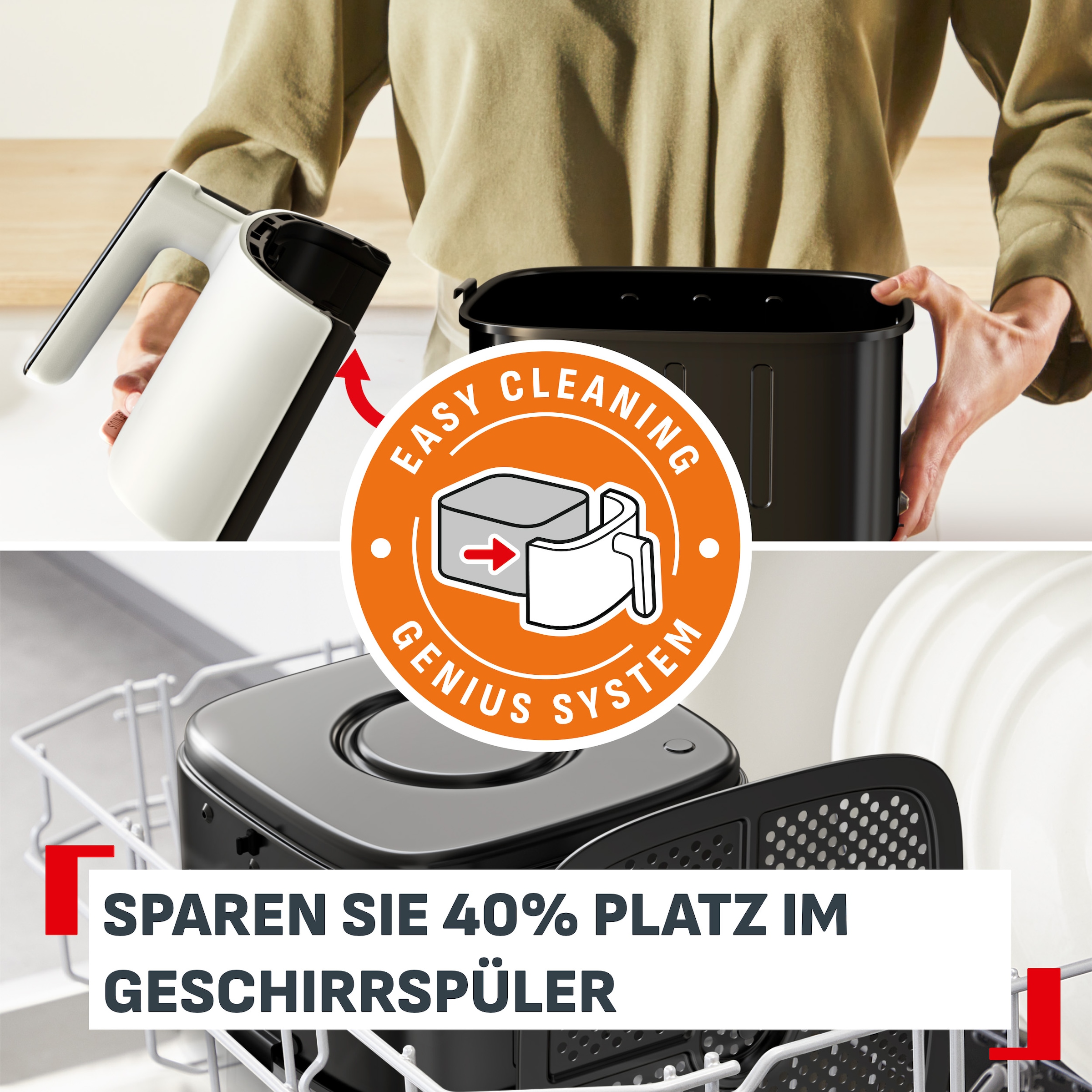 Tefal Heißluftfritteuse »Easy Fry Max« 1550 W 10 Auto-Garprogramme, für bis zu 6 Personen