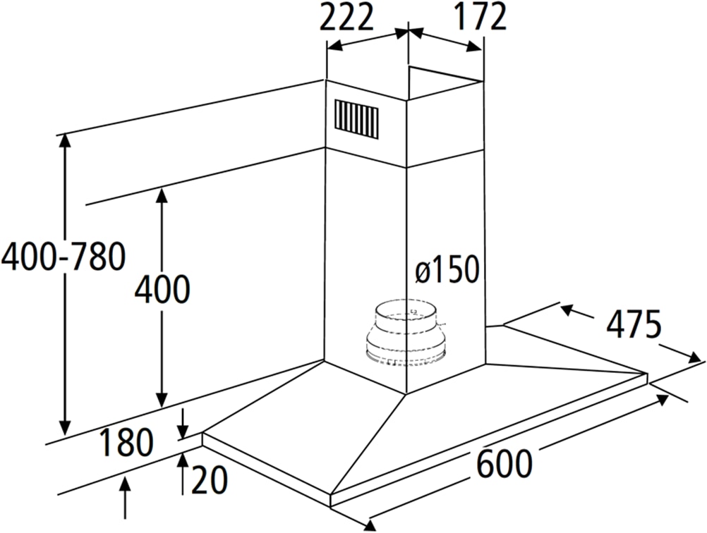 BASIC by Balculina Winkelküche »Denver, Küche BxHxT 220/115 x 211 x 60«, Breite 220 cm, wahlweise mit E-Geräten und Induktion