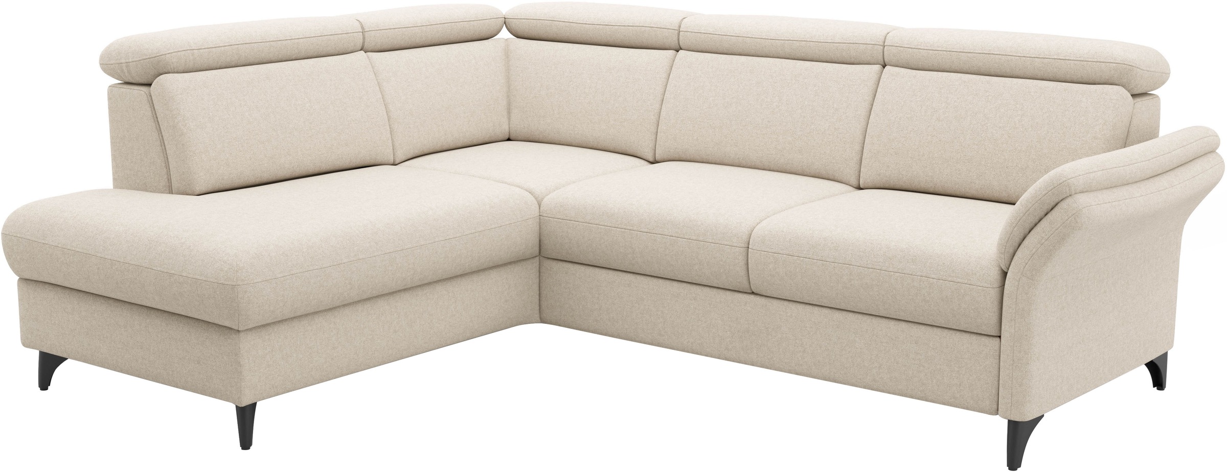 sit&more Ecksofa »Glendale, L-Form« inkl. Kopfteilverstellung, wahlweise mit Vorziehsitz und Bettkasten