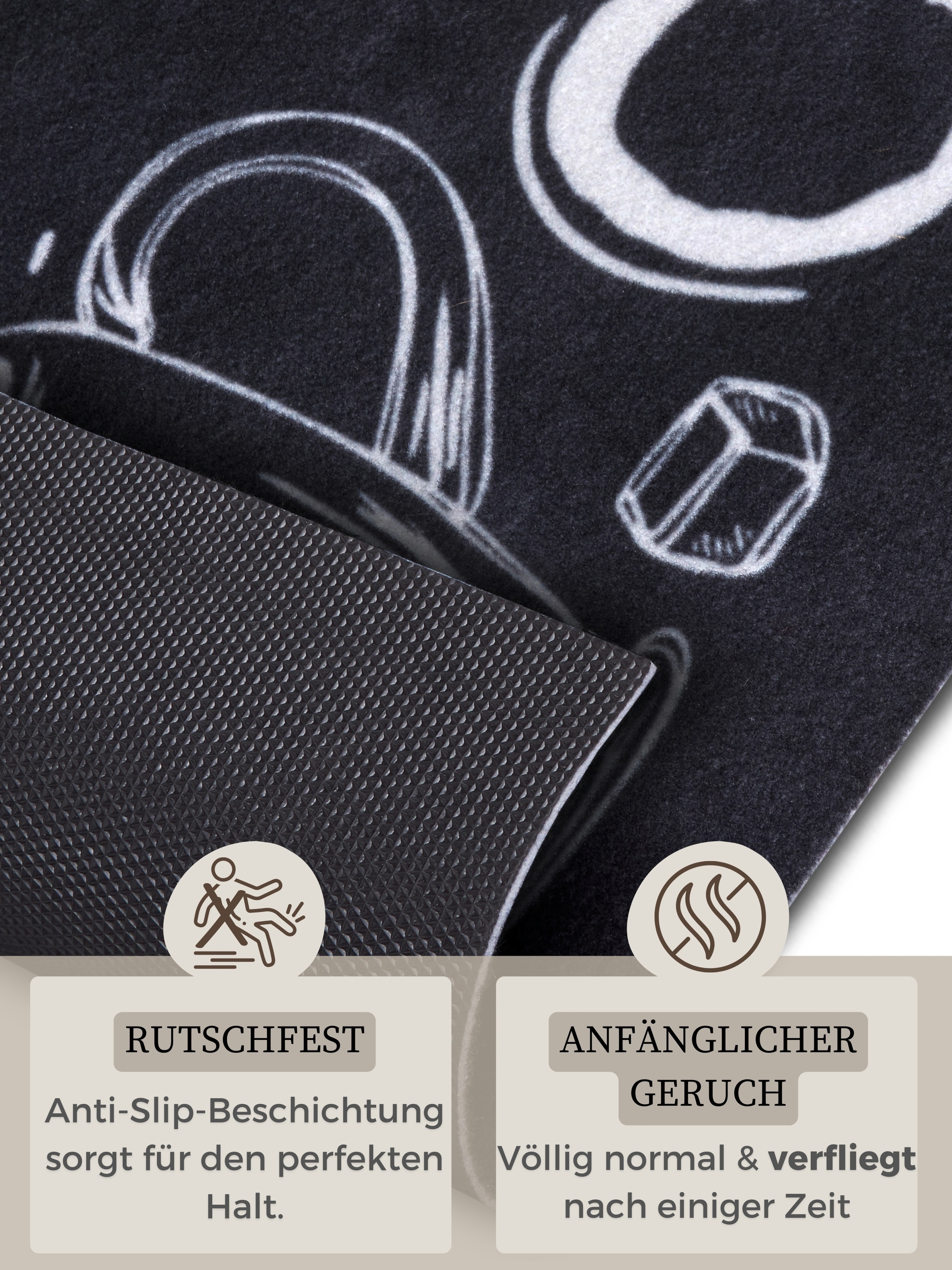 HANSE Home Küchenläufer »Cup Of Coffee«, rechteckig, 3 mm Höhe, Läufer, Rutschfest, Küchenteppich, Küche, Teppich, Pflegeleicht