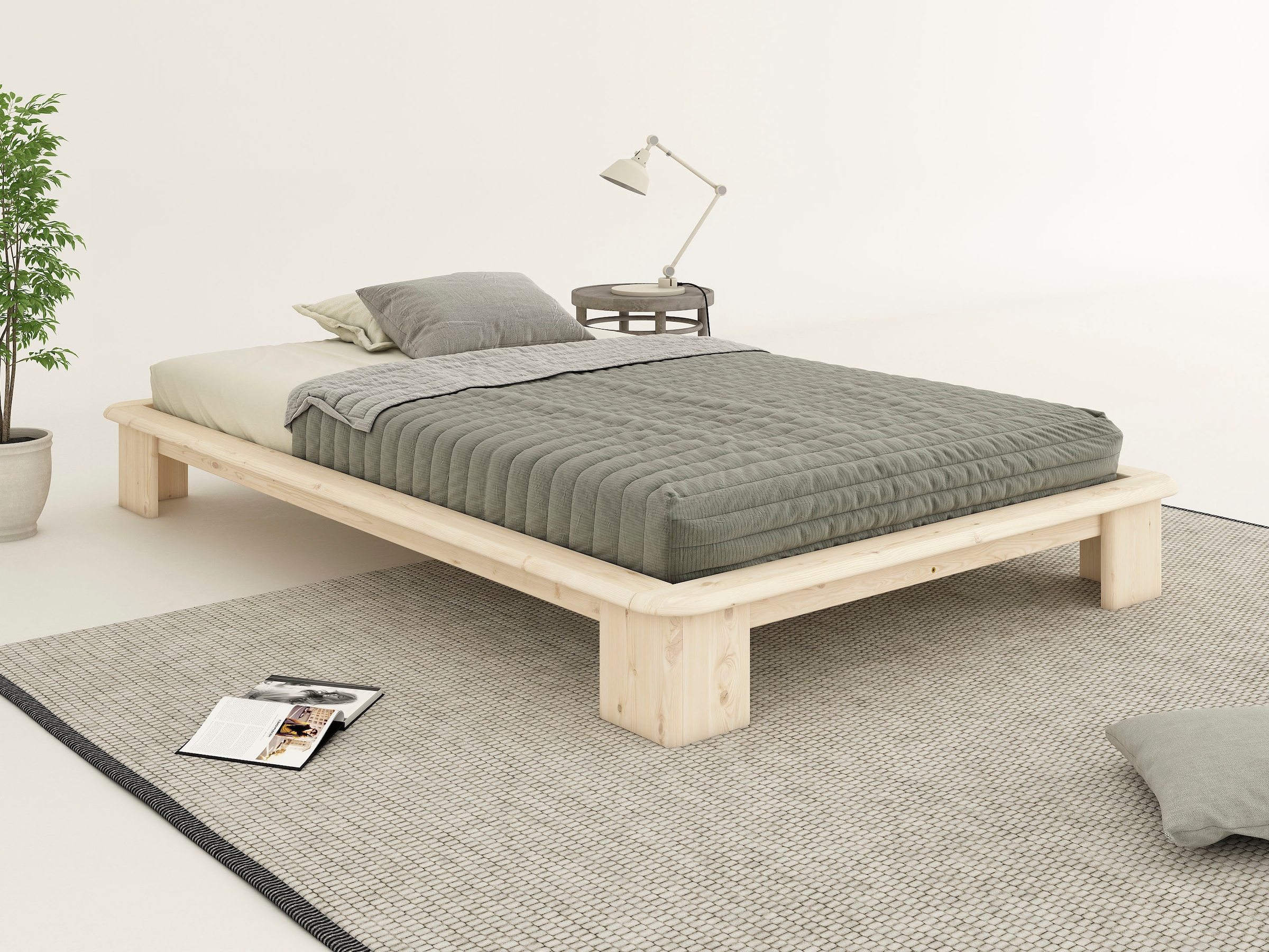 Home affaire Futonbett »Peregrin, Bett, Bettgestell, Massivholzbett« inklusive Lattenrost, aus massiver Kiefer, FSC®