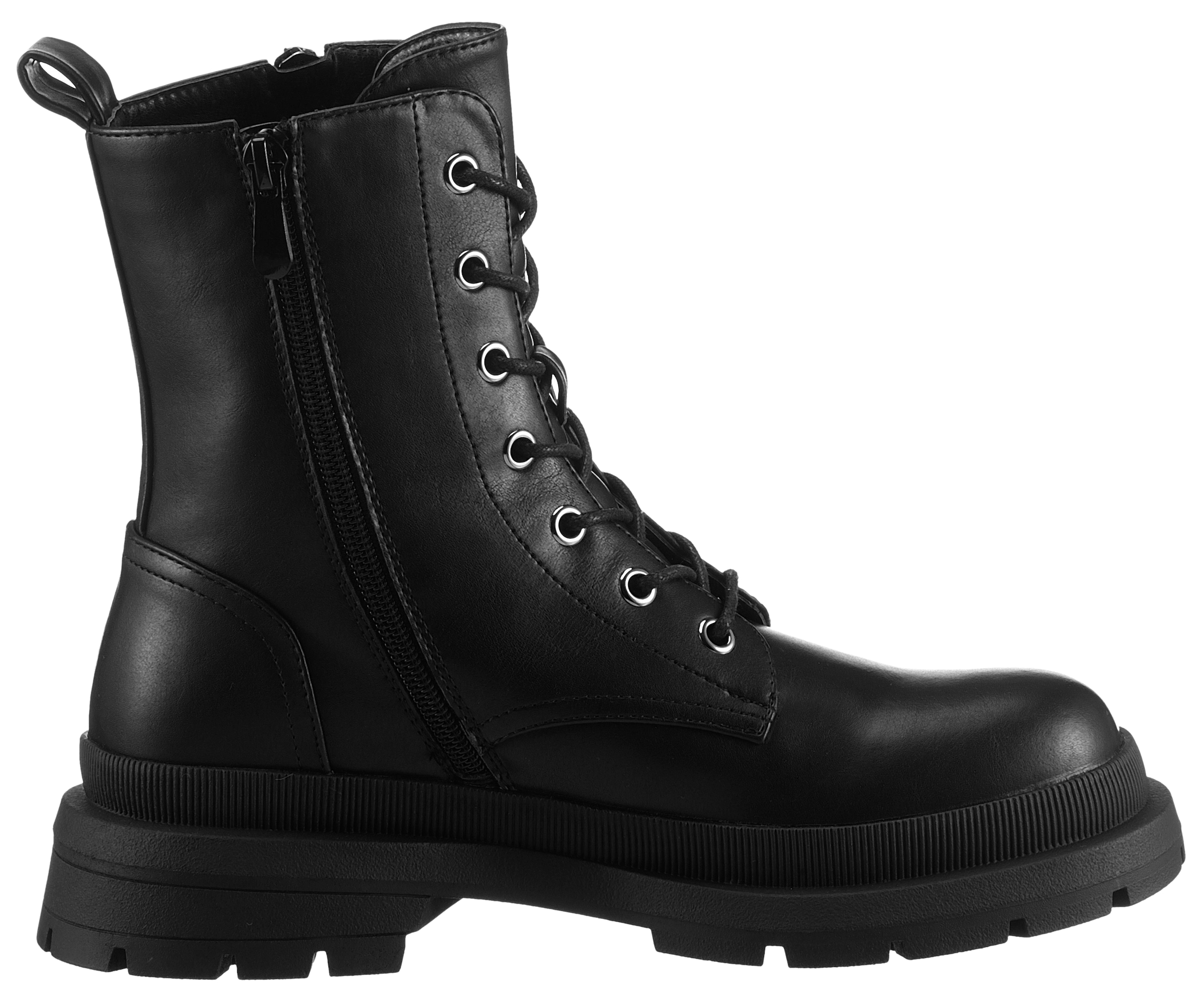 Aniston SHOES Schnürboots, Schnürstiefelette, Workerboots, Profilsohle - NEUE KOLLEKTION