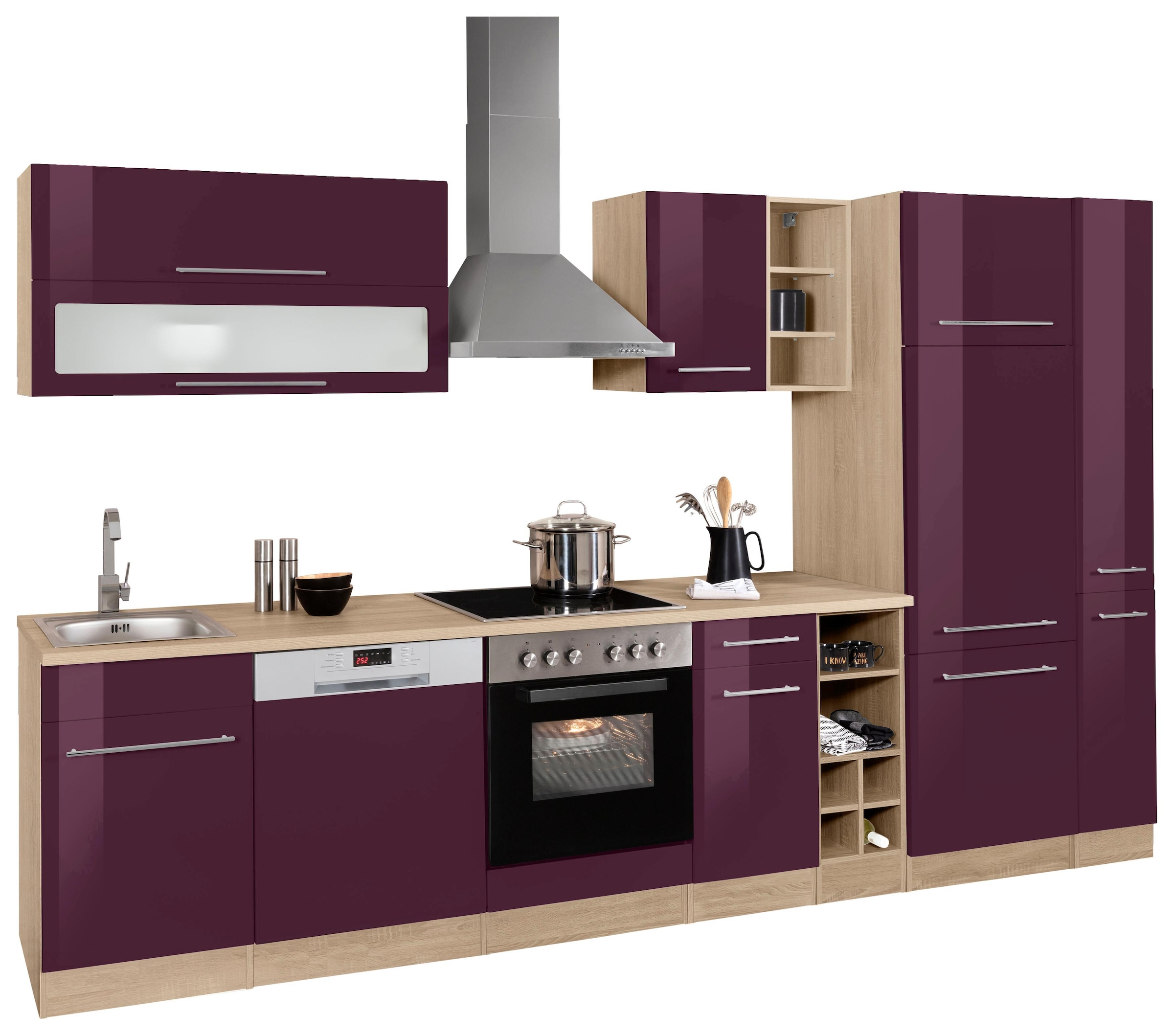 KOCHSTATION Küchenzeile »KS-Eton«, ohne E-Geräte, Breite 330 cm