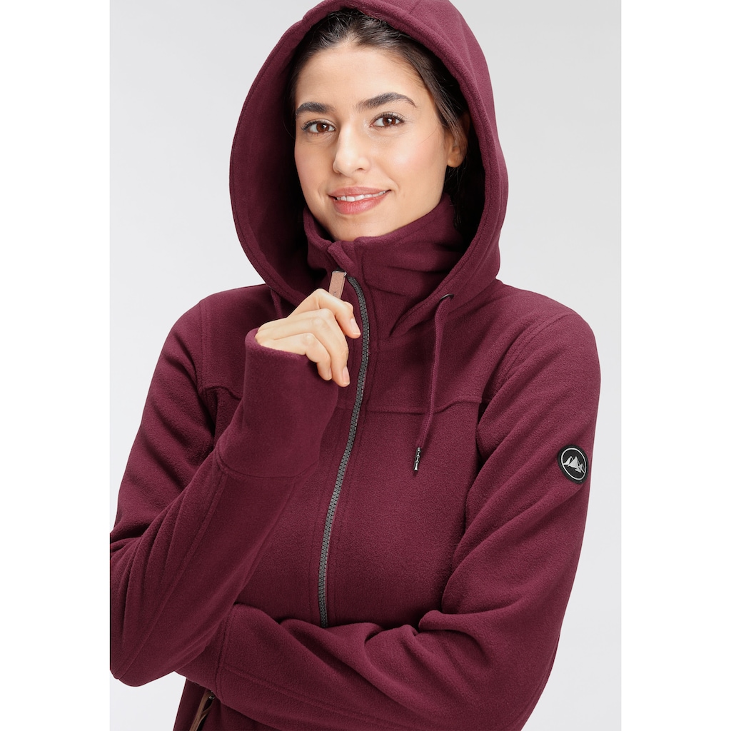 Polarino Fleecejacke, mit Kapuze