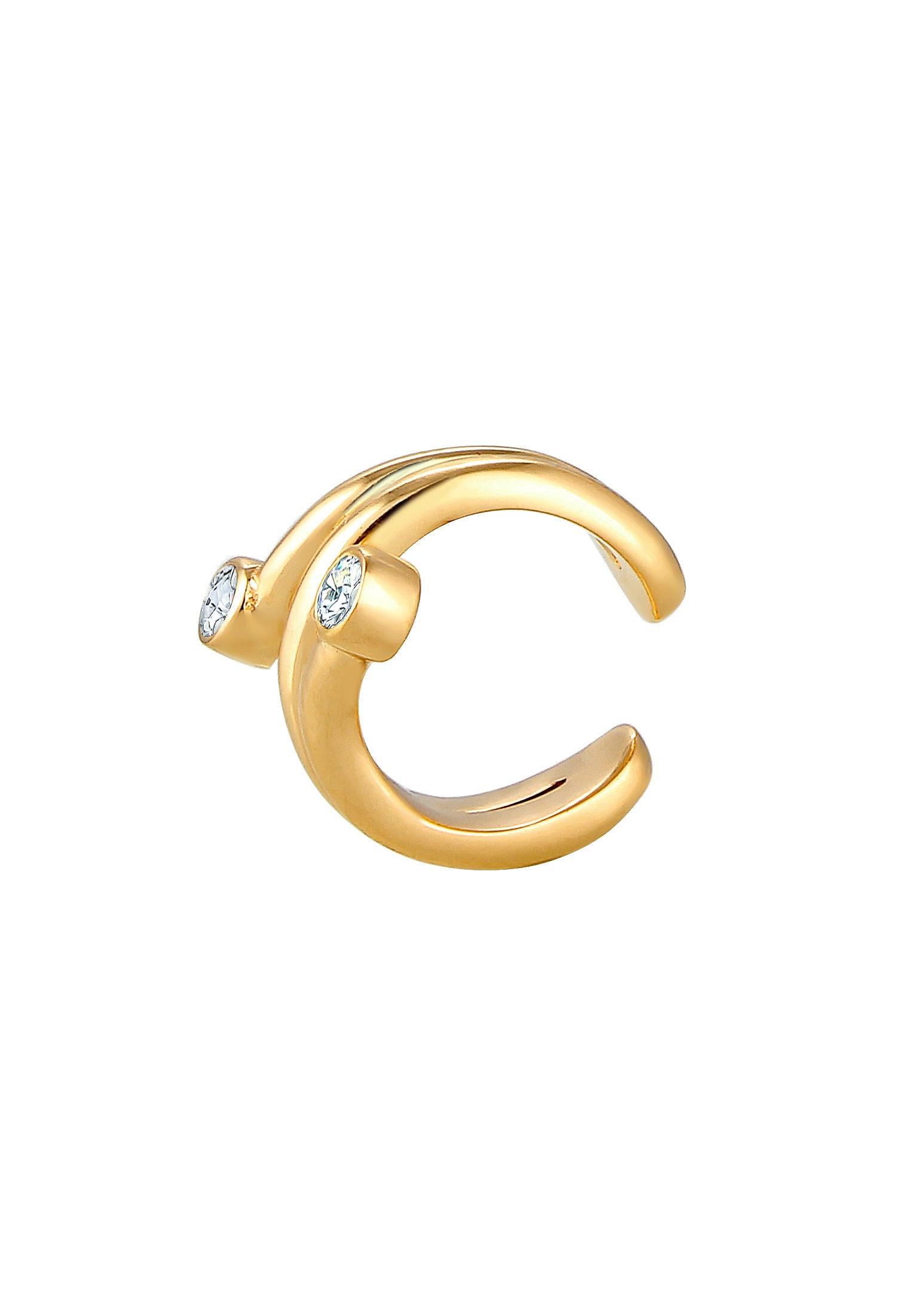 Elli Ohrklemme »Ohrringe Single Earcuff Ohrklemme Glas Kristalle 925 Silber«