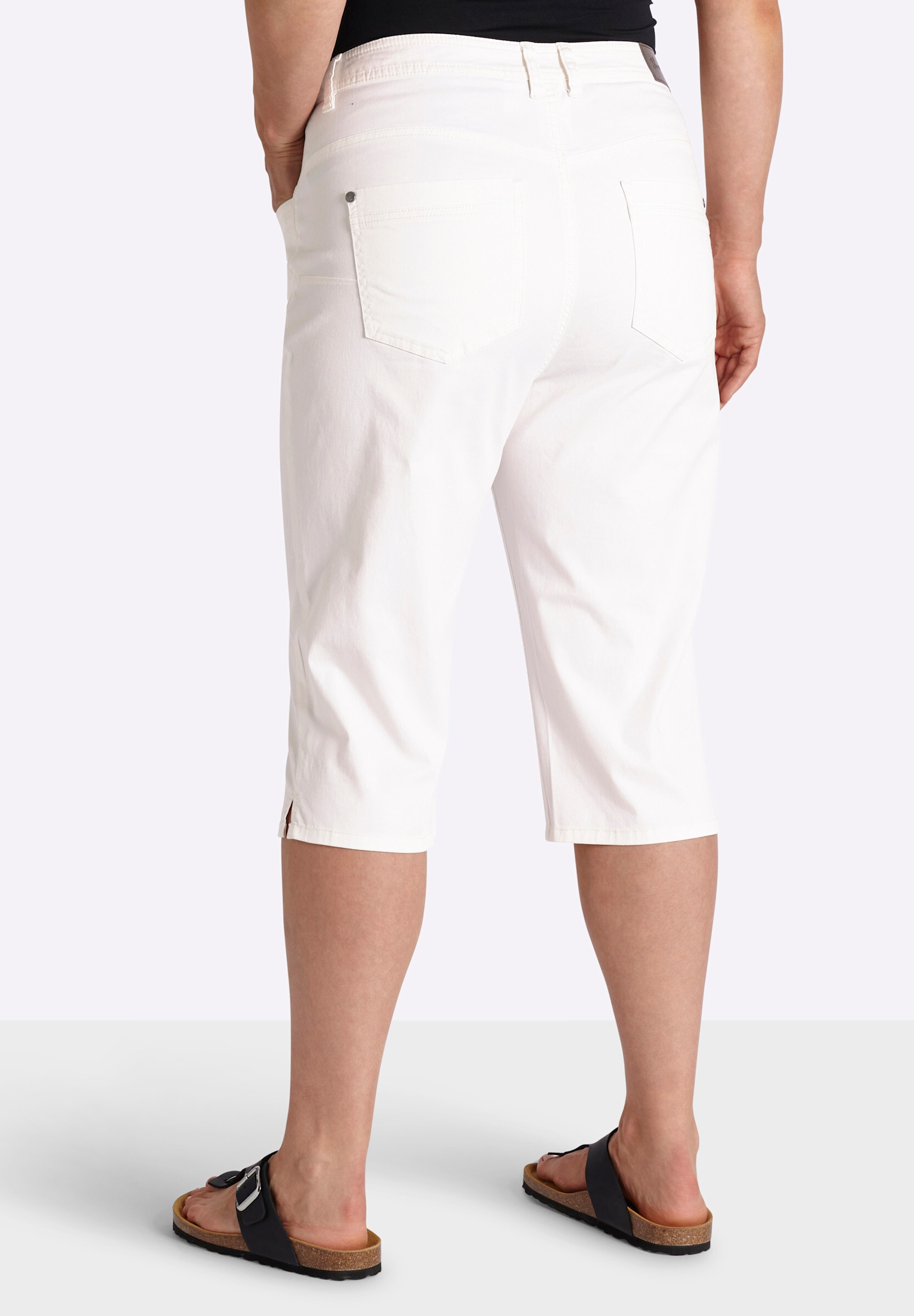 Sheego 5-Pocket-Hose »Capri-Hose Caprihose aus Twill«