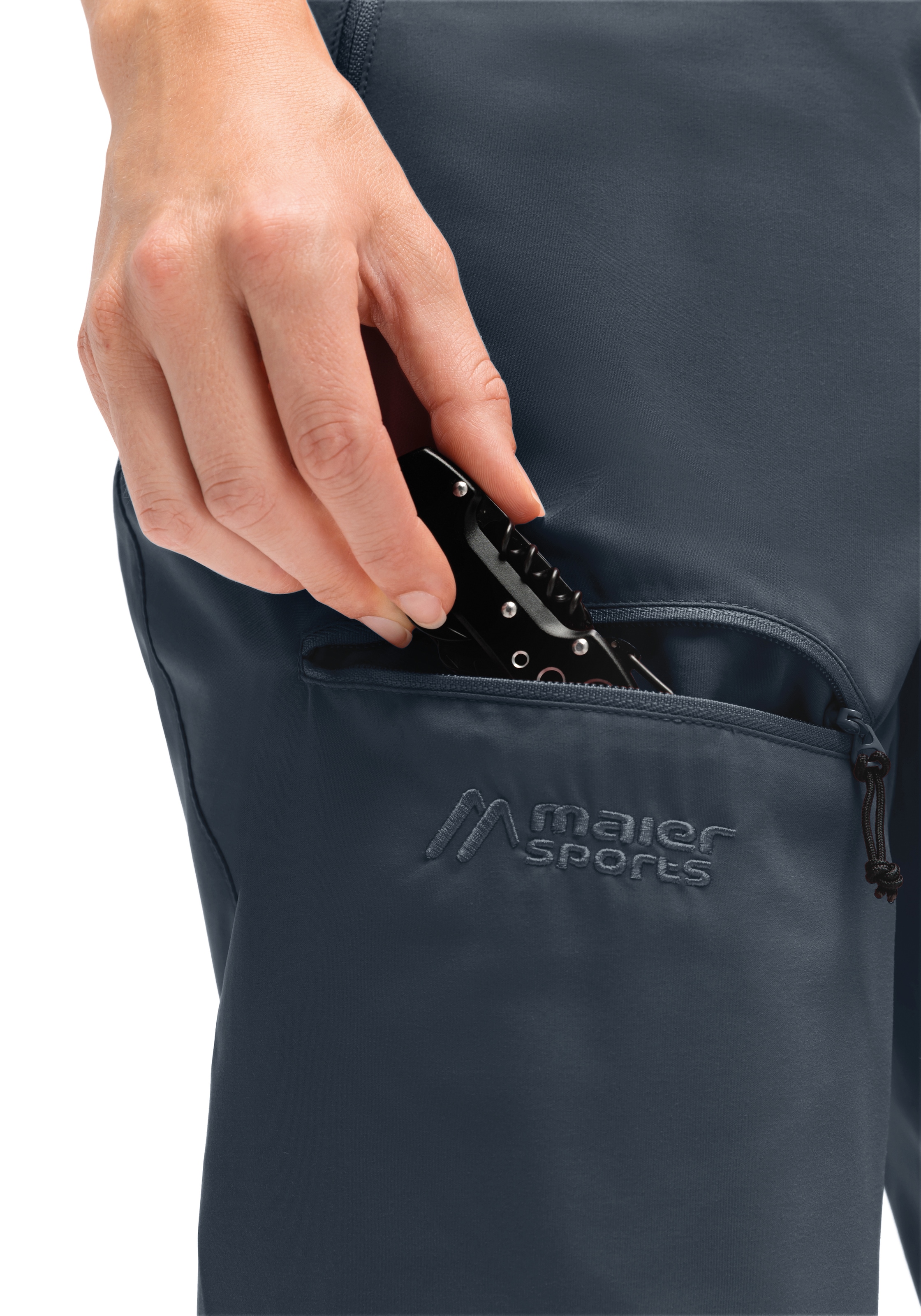 Maier Sports Outdoorhose »Lulaka Capri Loop«, Damen Wanderhose, elastische Funktionshose mit 3 Taschen, Regular Fit