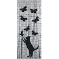 WENKO Türvorhang »Katze&Schmetterling«, (1 St.), handgearbeitet